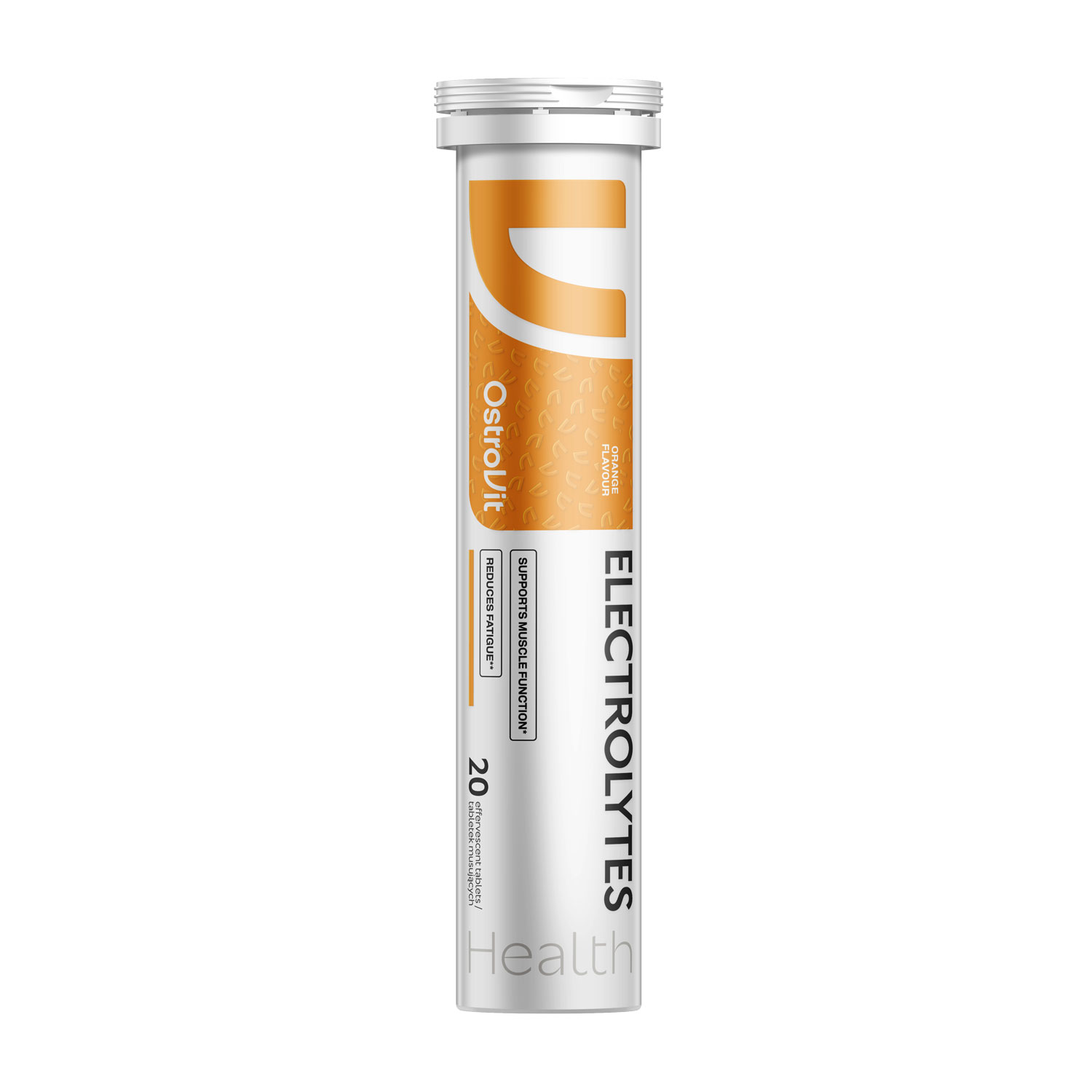 OstroVit Electrolity Smak pomarańczowy Tabletki musujące, 20 szt.