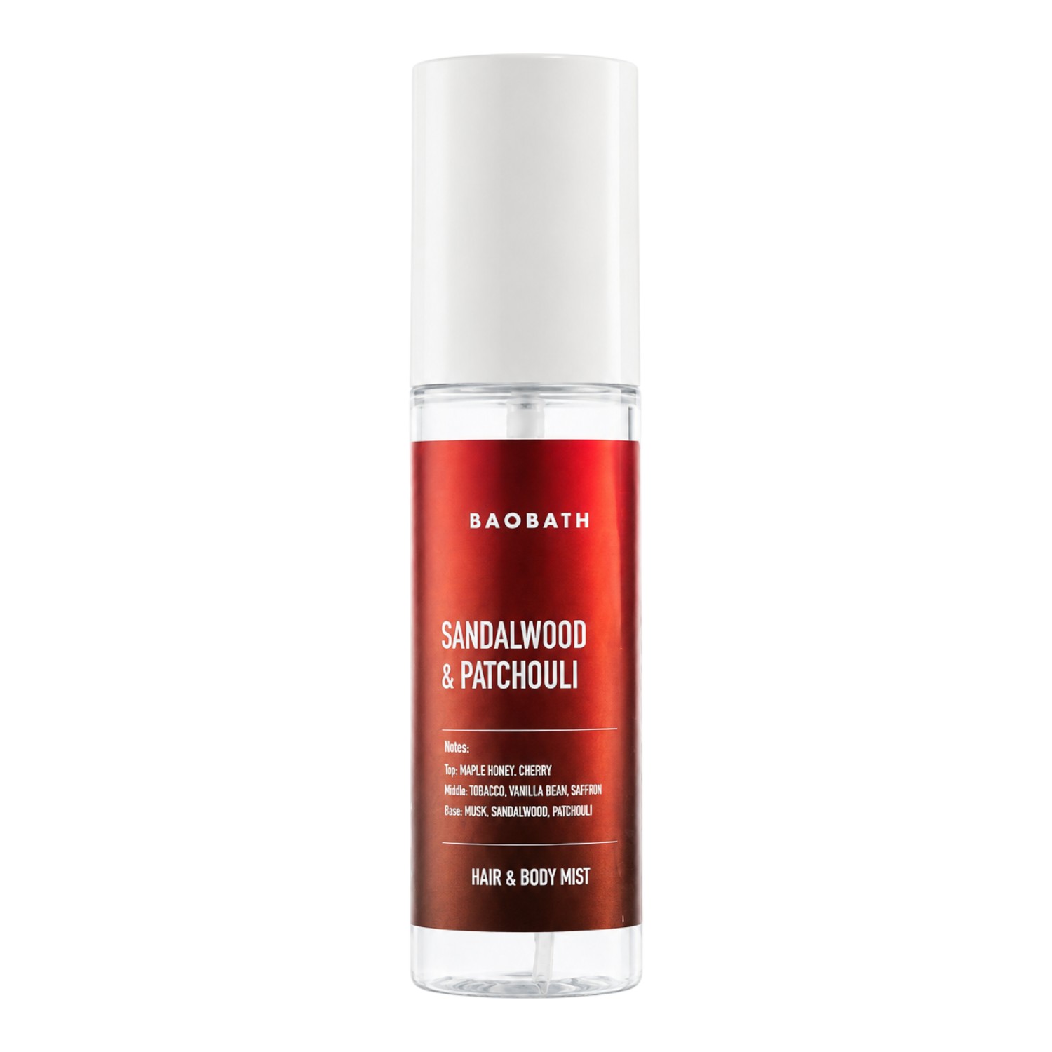 Baobath Mgiełka do ciała i włosów Sandalwood & Patchouli, 135ml