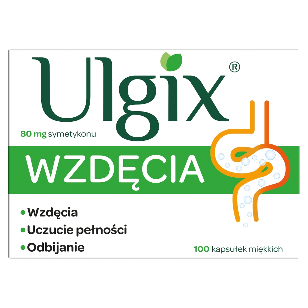 Ulgix Wzdęcia 80 mg Kapsułki miękkie, 100 szt.
