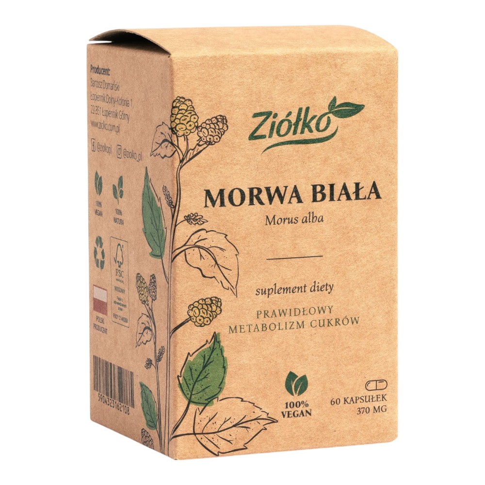 Ziółko Morwa Biała Kapsułki, 60 szt.