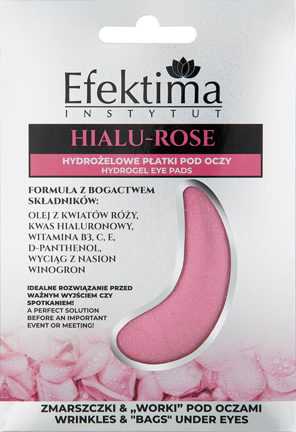 Efektima Hydrożelowe płatki pod oczy Hialu-Rose, 2szt