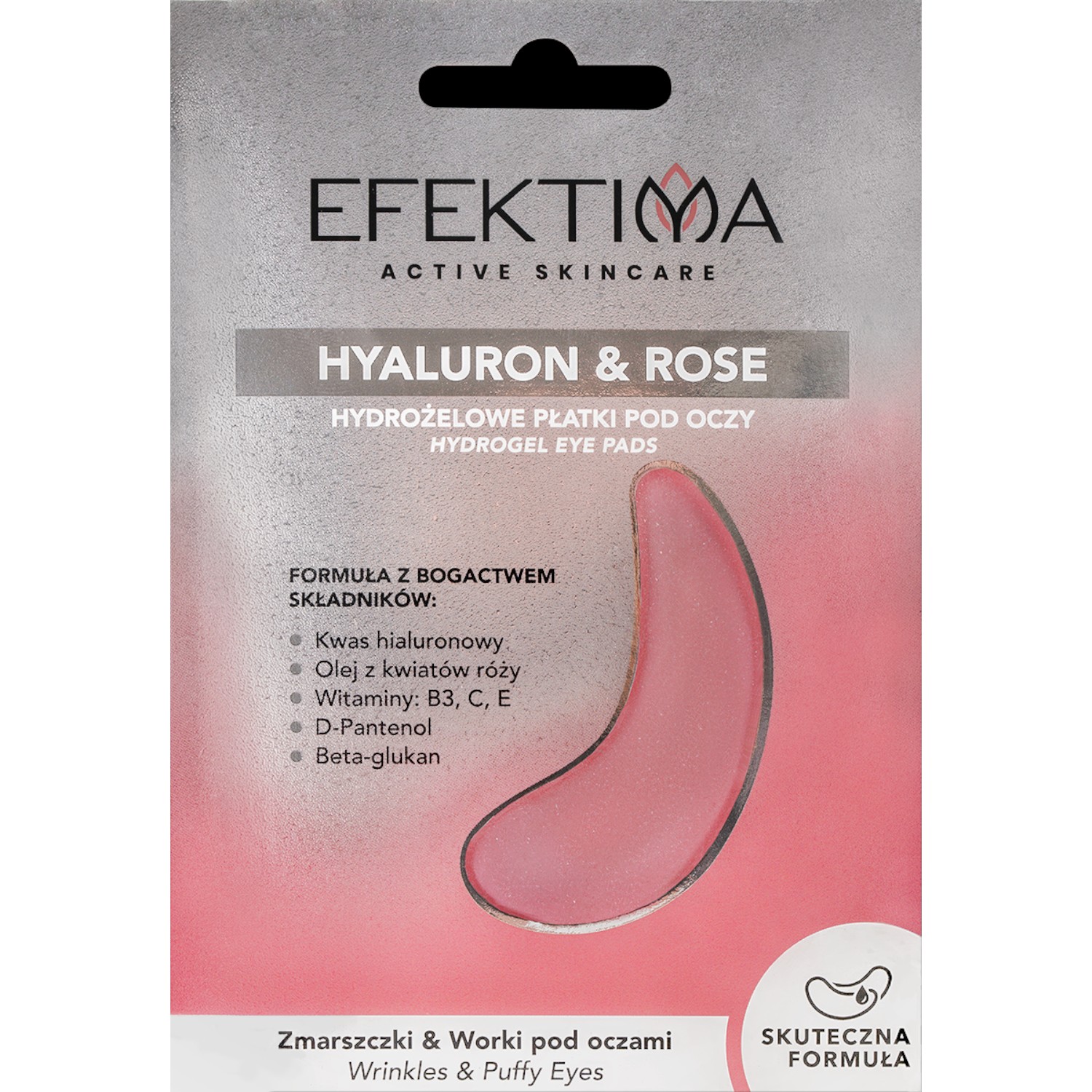 Efektima Hydrożelowe płatki pod oczy Hialu-Rose, 2szt