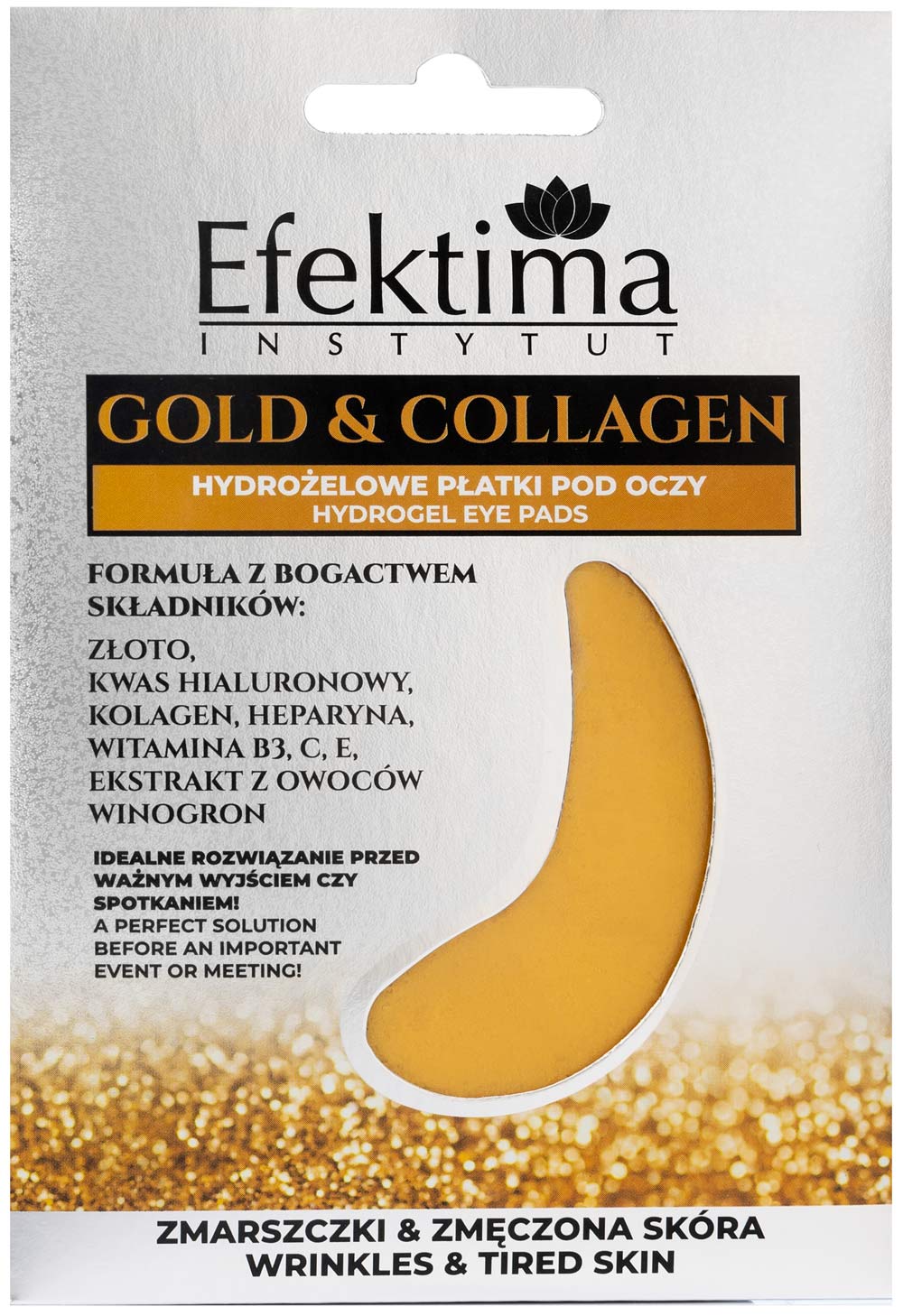 Efektima Hydrożelowe płatki pod oczy Gold & Collagen, 2szt