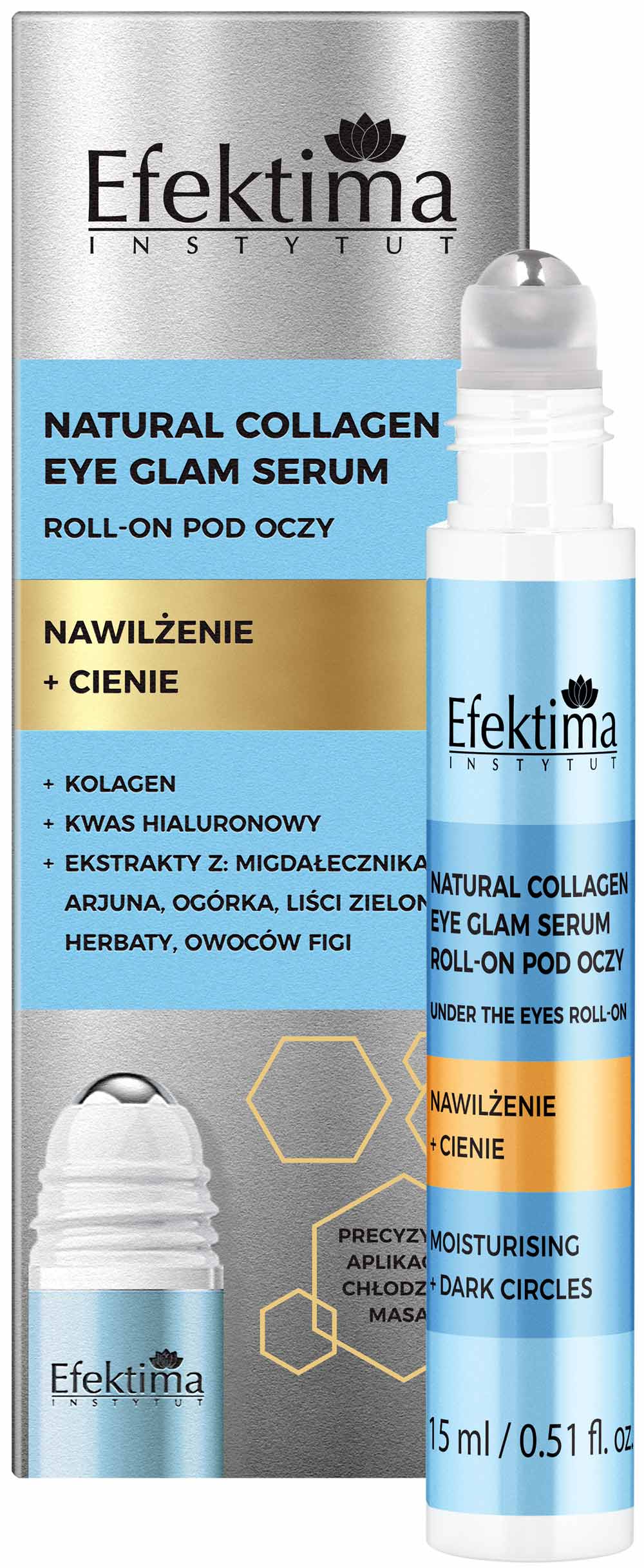 Efektima Collagen Eye Glam Roll-on pod oczy Nawilżenie i Cienie