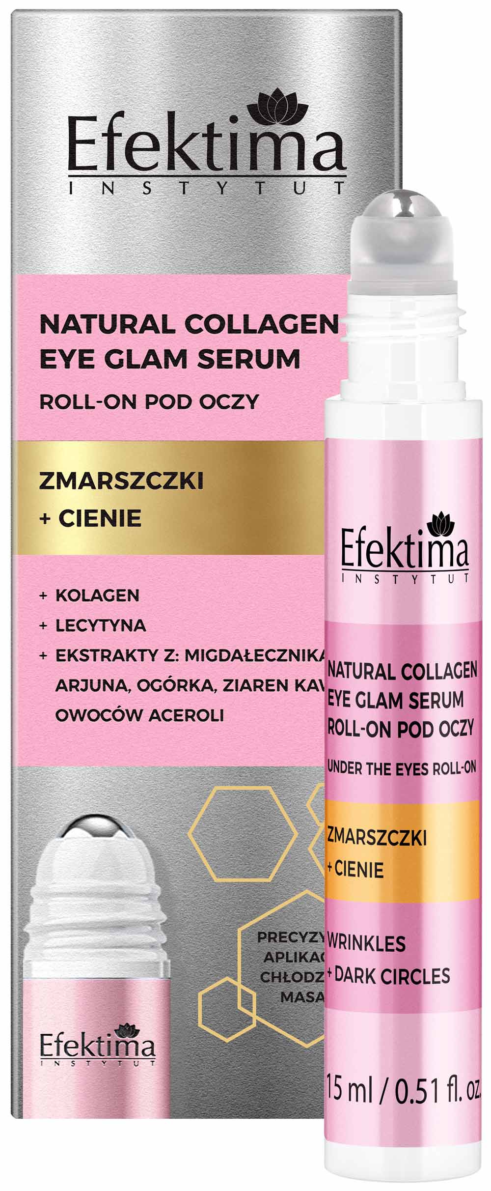 Efektima Collagen Eye Glam Roll-on pod oczy Zmarszczki i Cienie 
