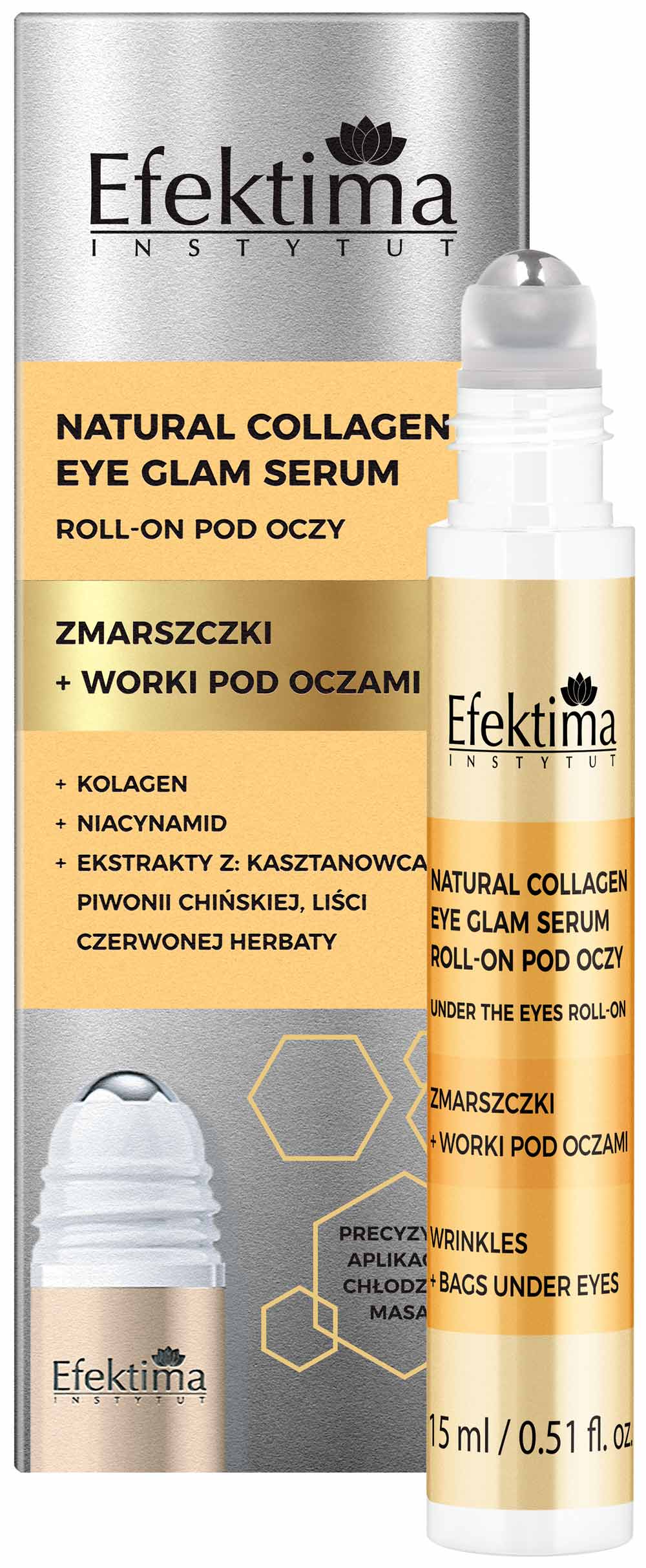 Efektima Collagen Eye Glam Roll-on pod oczy Zmarszczki i Worki