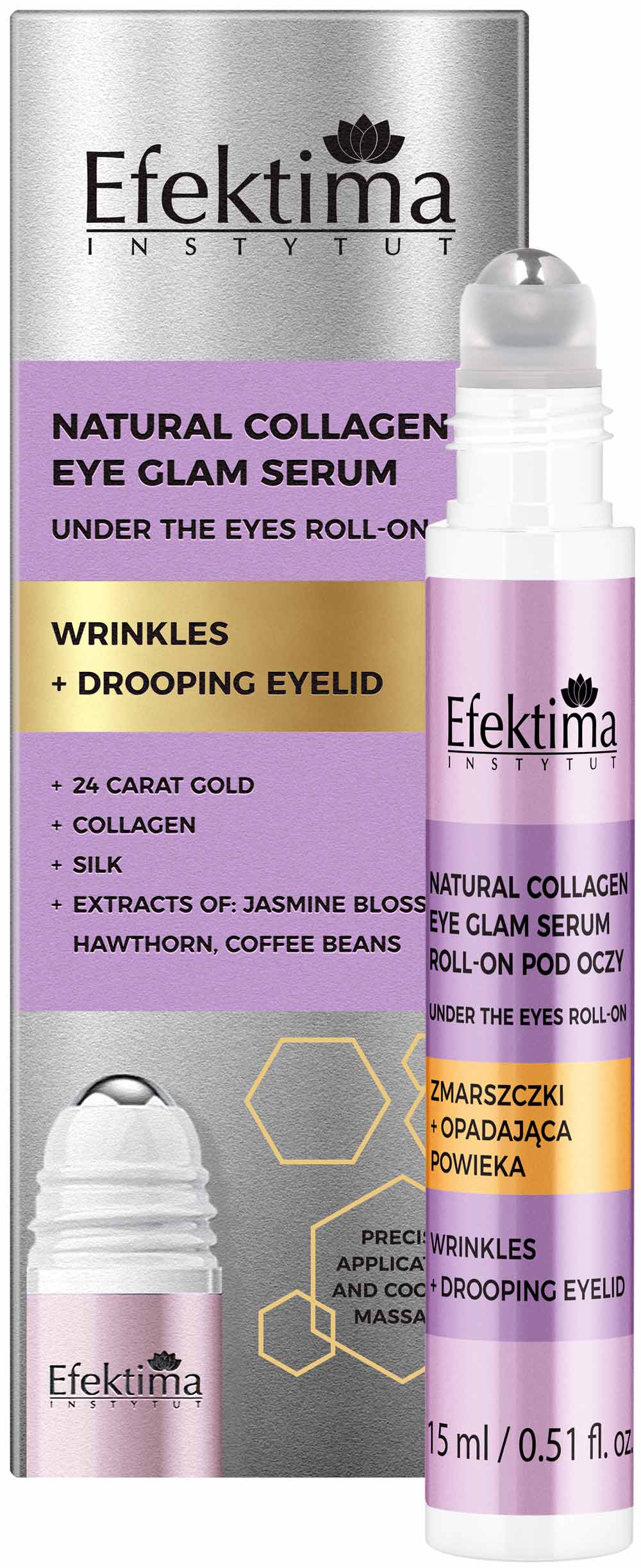 Efektima ollagen Eye Glam Roll-on pod oczy Zmarszczki i Opadająca Powieka 