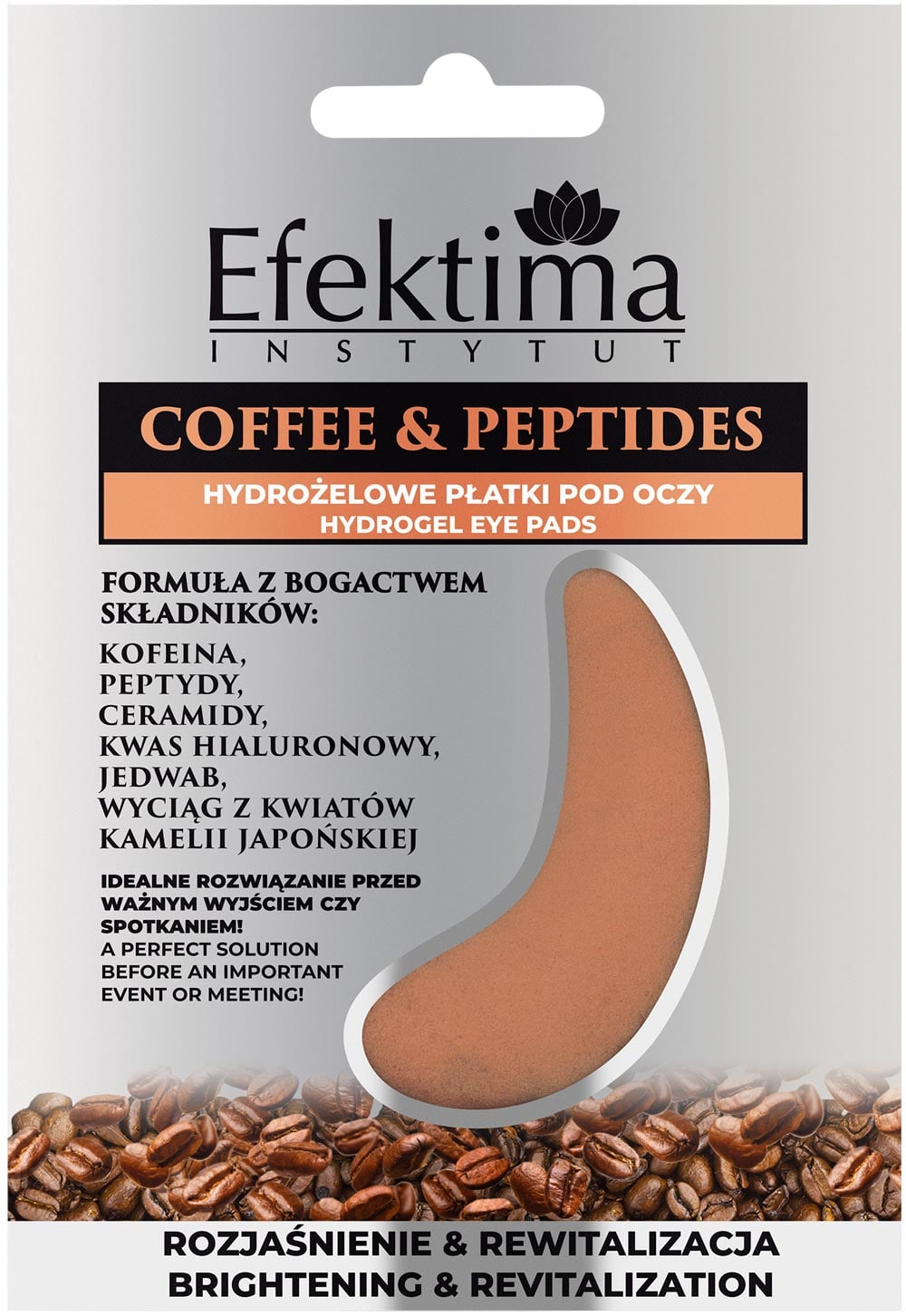 Efektima Hydrożelowe płatki pod oczy Coffee & Peptides, 2szt