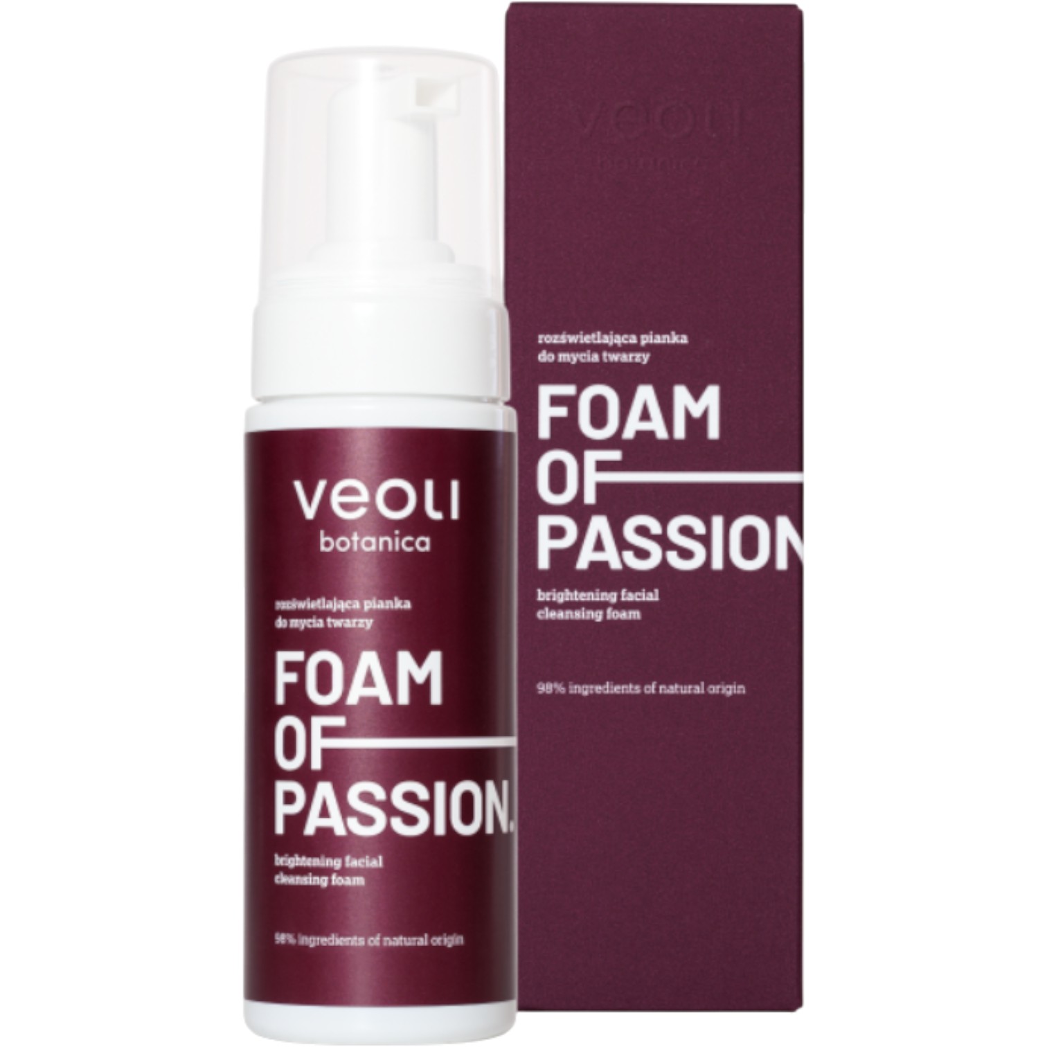 Veoli Botanica Foam Of Passion Rozświetlająca pianka do mycia twarzy