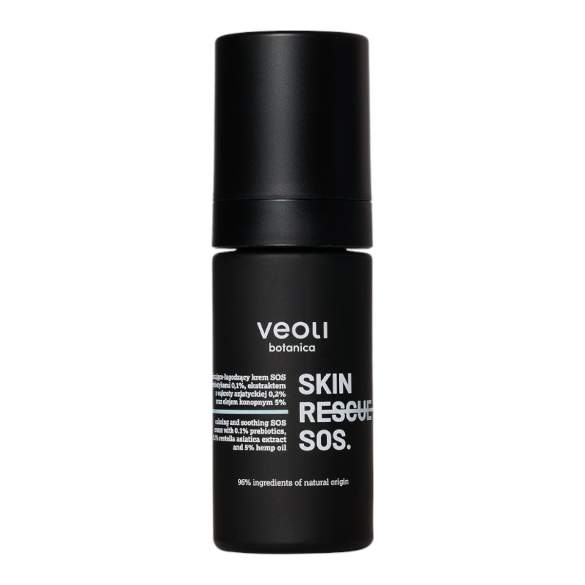 Veoli Botanica Skin Rescue SOS Wyciszająco-łagodzący krem z prebiotykami 0,1%, ekstraktem z wąkroty azjatyckiej 0,2% oraz olejem konopnym 5%