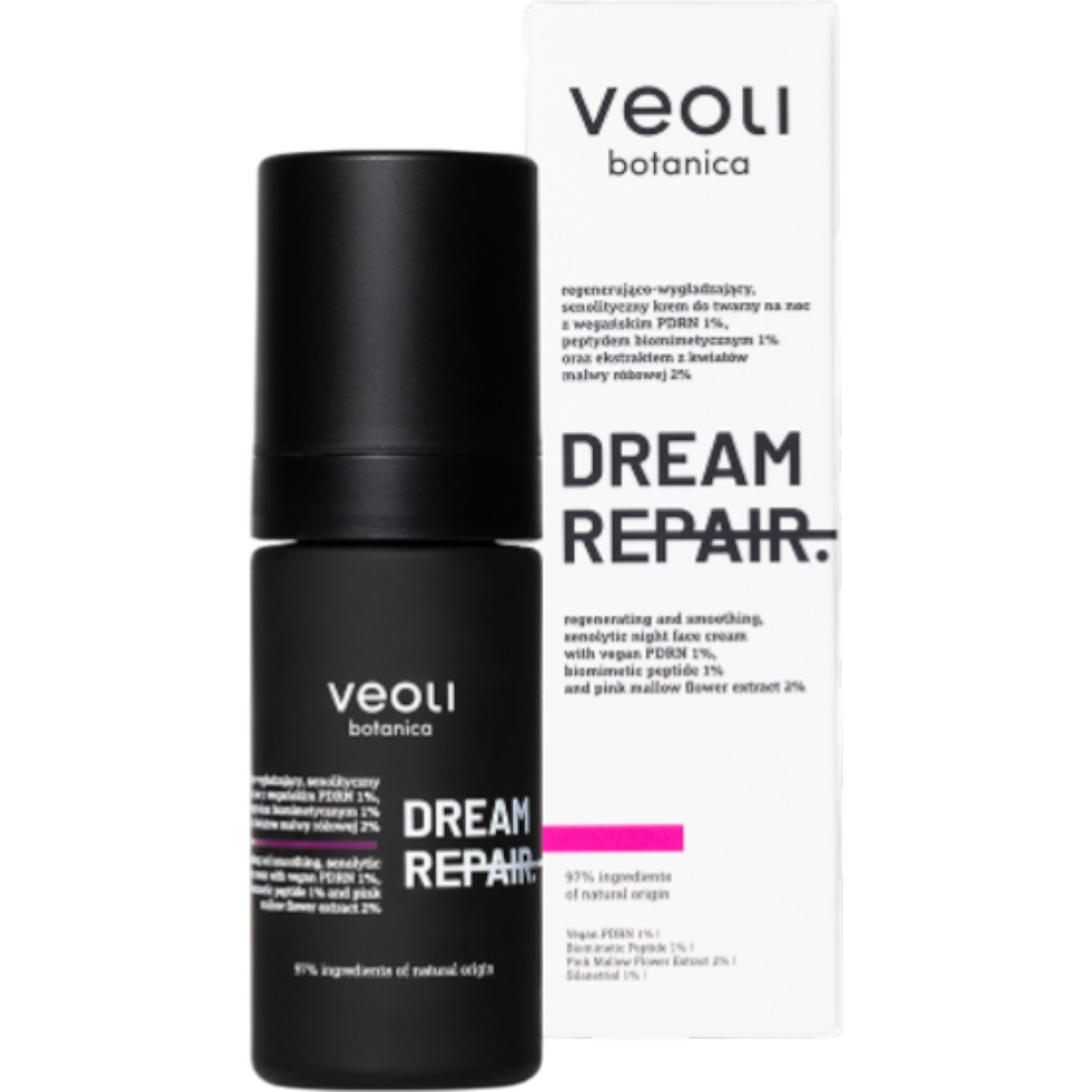 Veoli Botanica Dream Repair, Senolityczny krem do twarzy na noc z wegańskim PDRN 1%