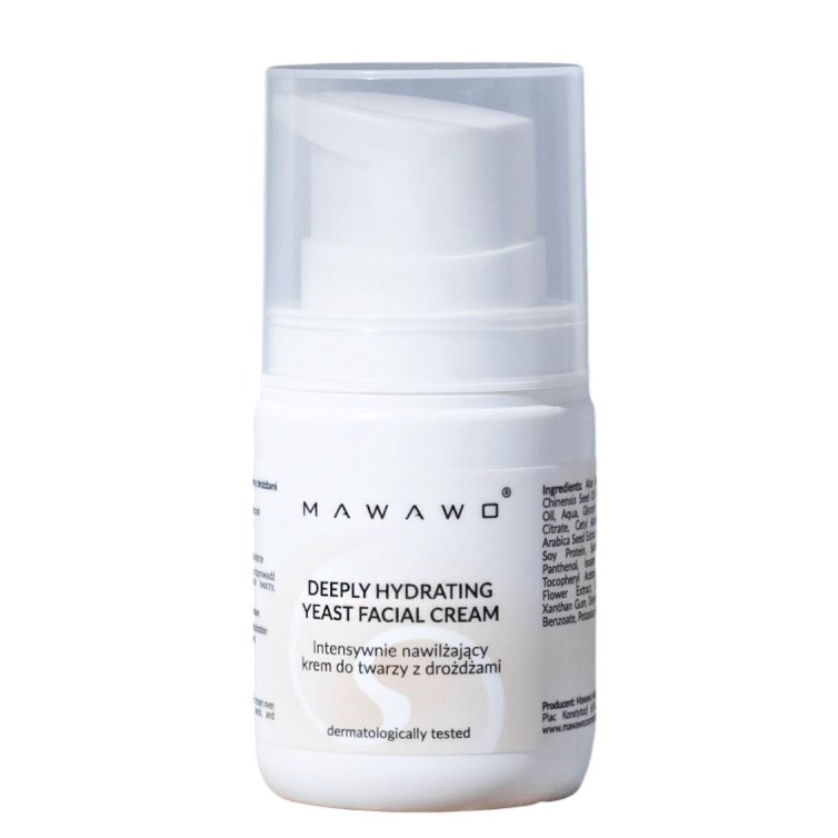 Mawawo Intensywnie nawilżający krem do twarzy z drożdżami