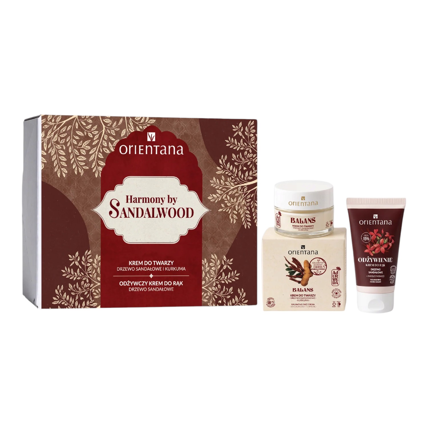Orientana Harmony By Sandalwood Zestaw pielęgnacyjny: Krem do twarzy 50 ml + Krem do rąk 50 ml