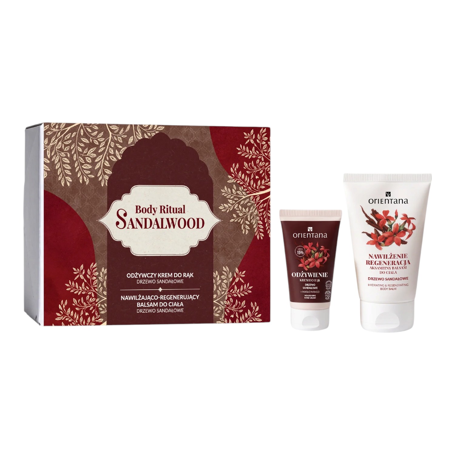 Orientana Body Ritual Sandalwood Balsam pielęgnacyjny: Balsam do ciała 125 ml + Krem do rąk 50 ml