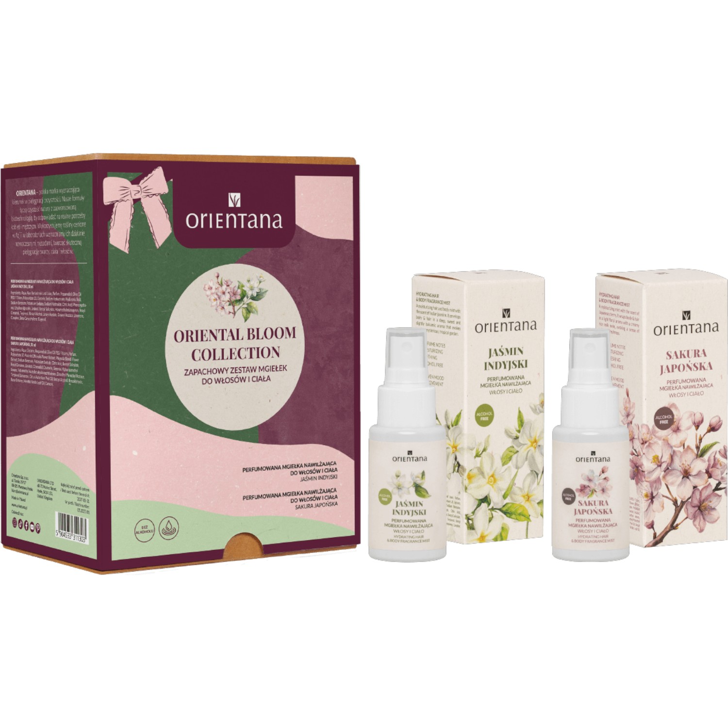 Orientana set: Nebbia Gelsomino Indiano 50ml + Nebbia Sakura Giapponese 50ml