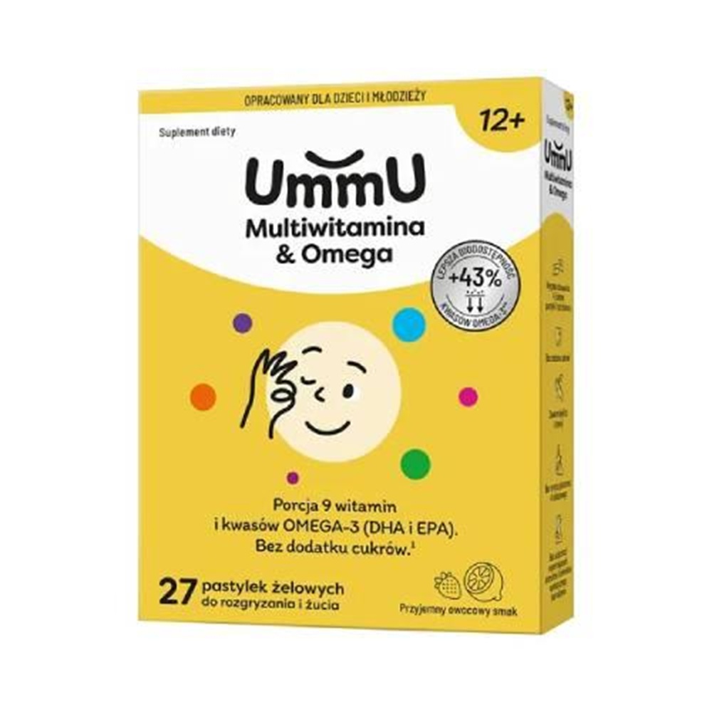 Ummu Multiwitamina&Omega 12+ Pastylki 27 szt.