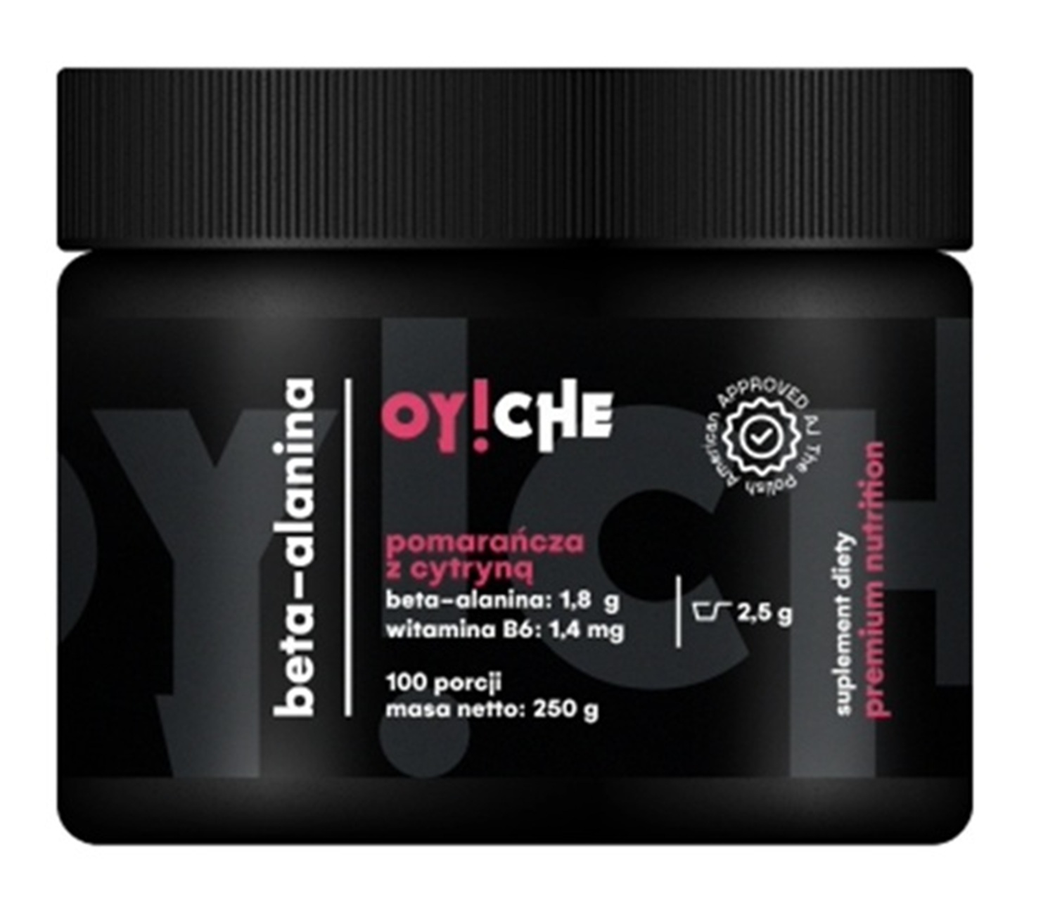 Oyche Beta Alanina  Pomarańcza z Cytryna, proszek 250 g