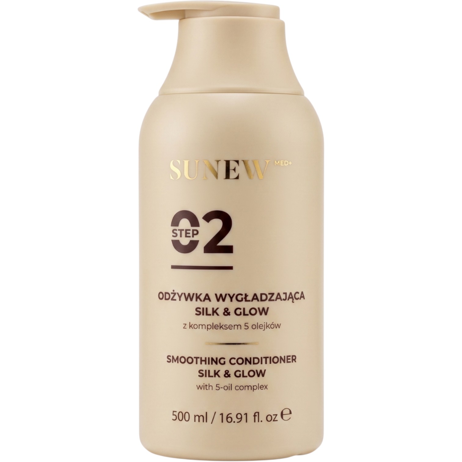 SunewMed+ Silk & Glow Odżywka wygładzająca z kompleksem 5-ciu olejków, 500ml