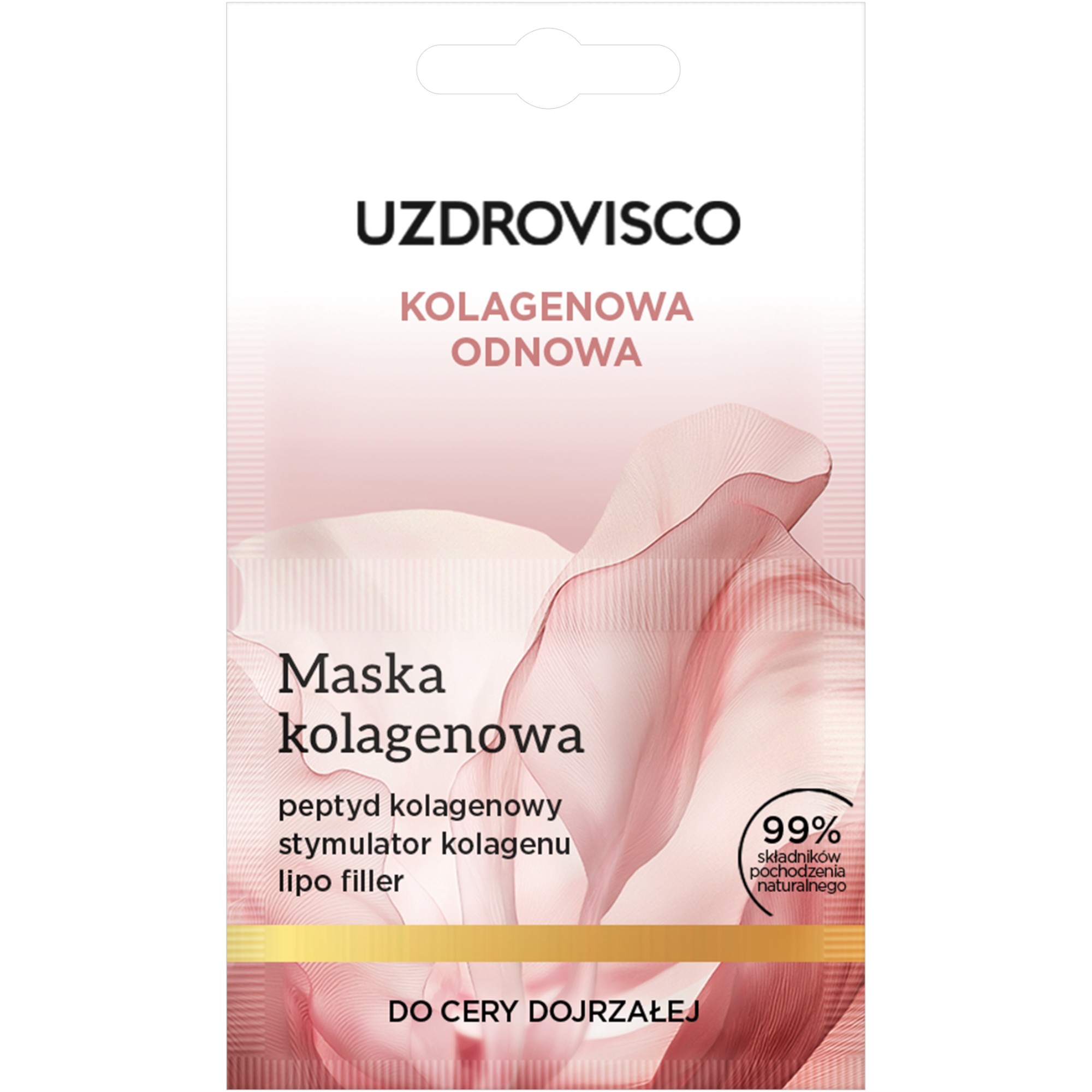 Uzdrovisco Maschera al Collagene Ringiovanimento al Collagene, 2x5ml
