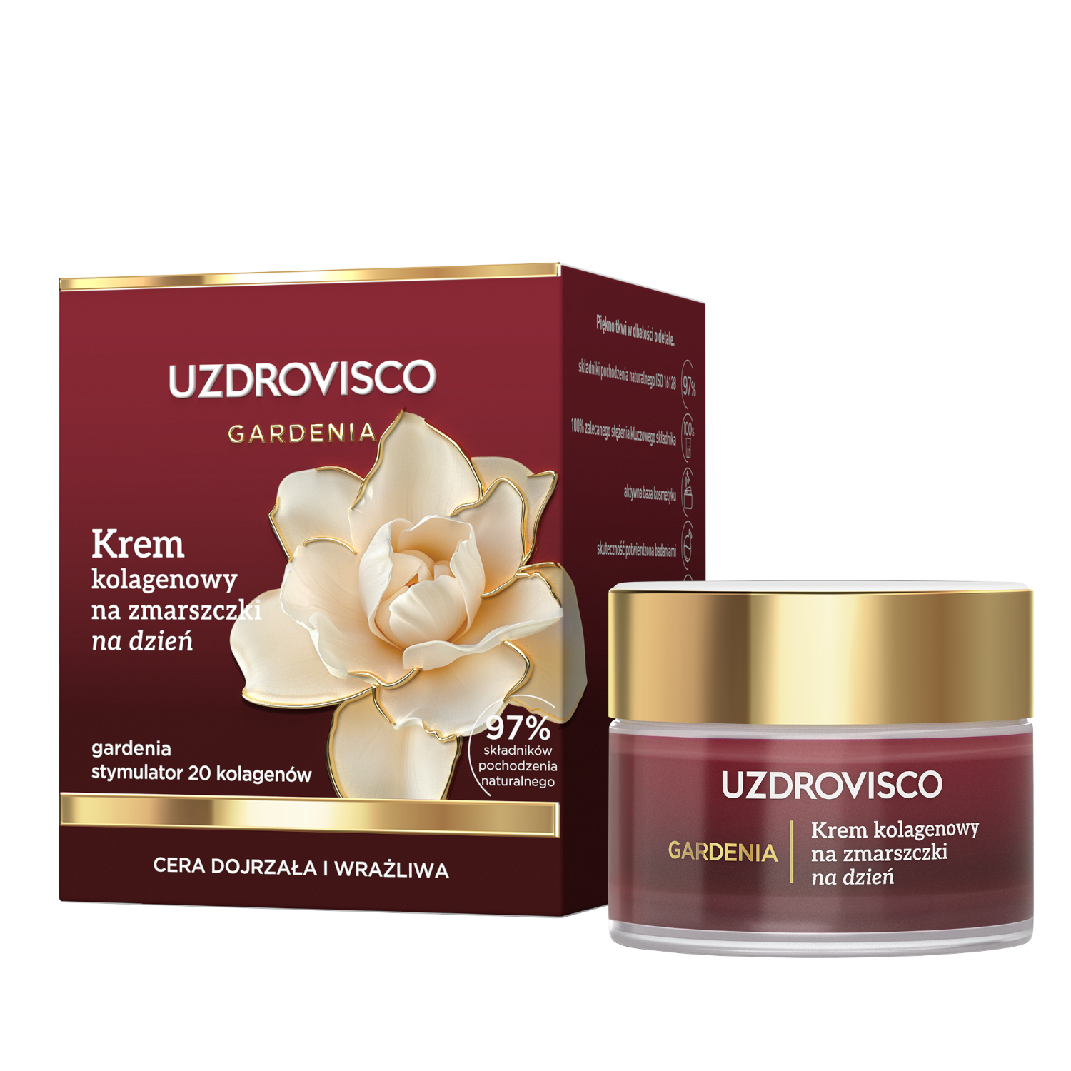 Uzdrovisco Gardenia Krem kolagenowy na zmarszczki na dzień 50ml