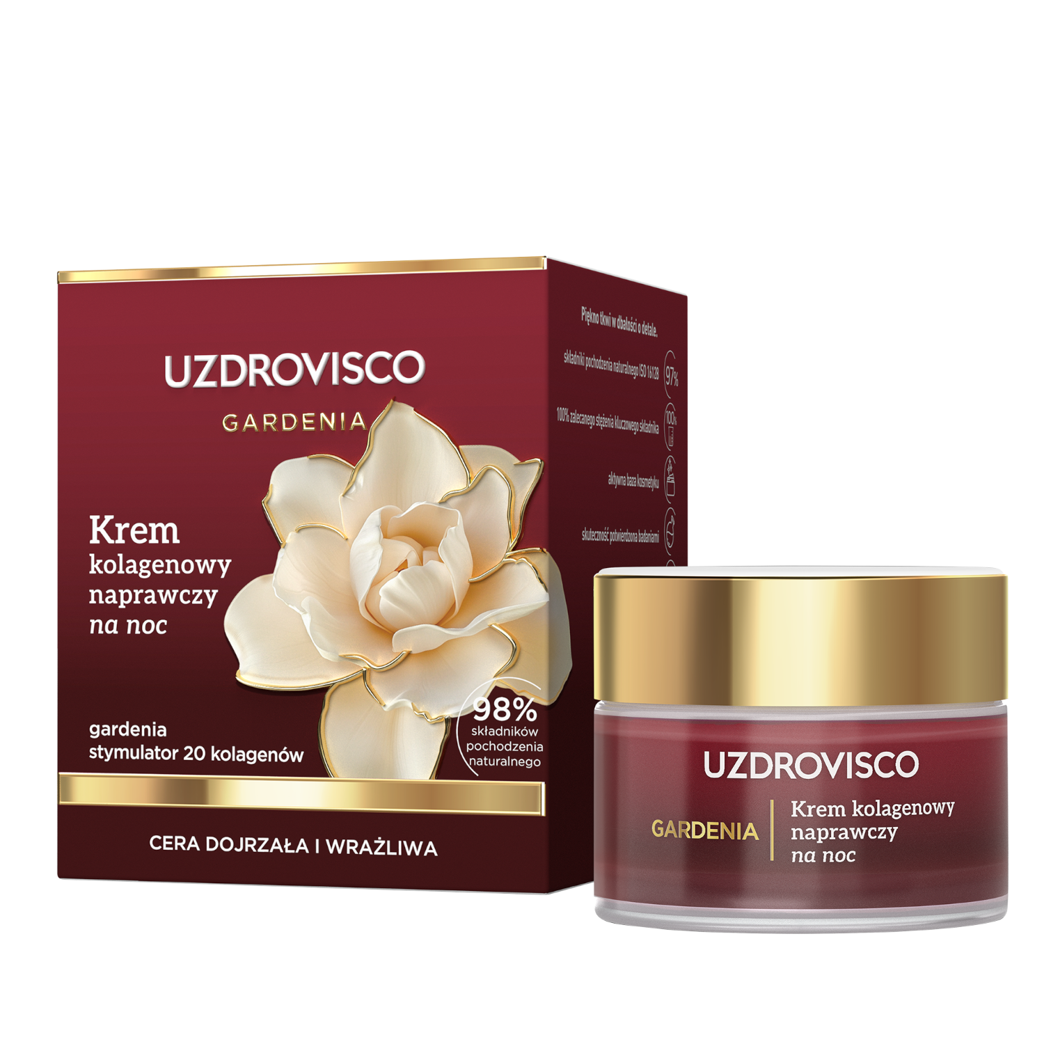 Uzdrovisco Gardenia Krem kolagenowy naprawczy na noc 50ml