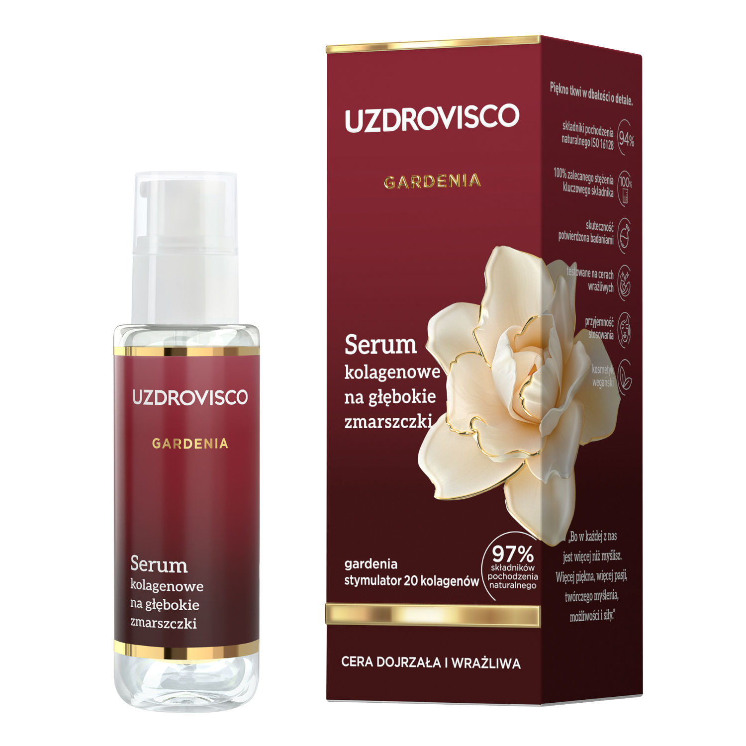 Uzdrovisco Gardenia Siero al collagene per rughe profonde 30ml