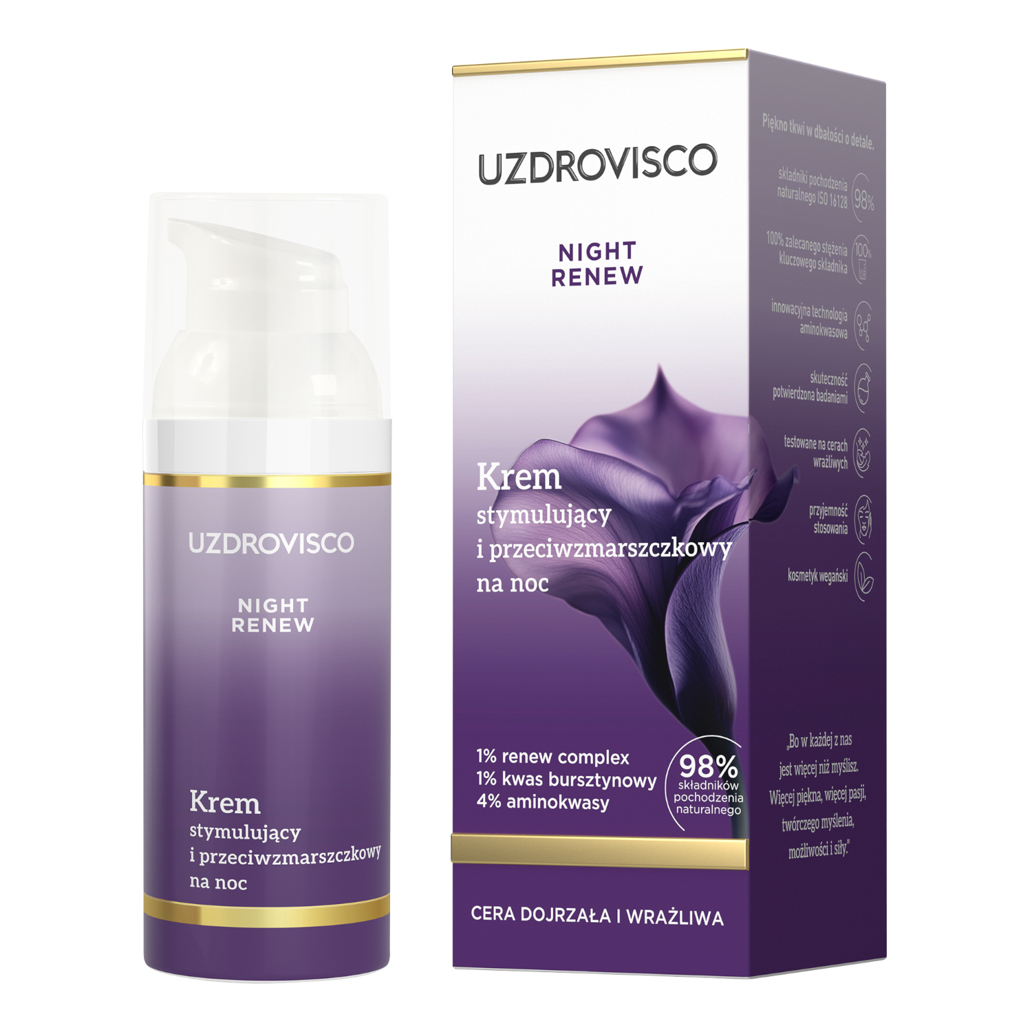 Uzdrovisco Night Renew Krem stymulujący i przeciwzmarszczkowy na noc 50ml