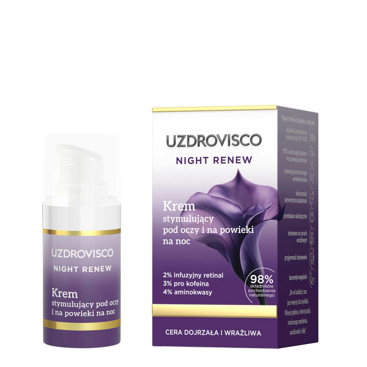 Uzdrovisco Night Renew Crema Stimolante per Occhi e Palpebre Notte 15ml