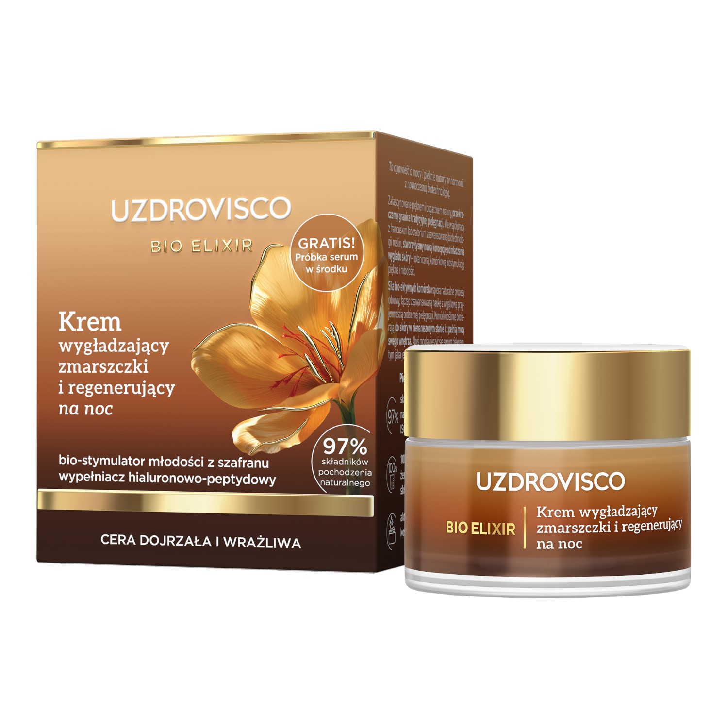 Uzdrovisco Bio Elixir Krem odmładzający na noc, 50 ml