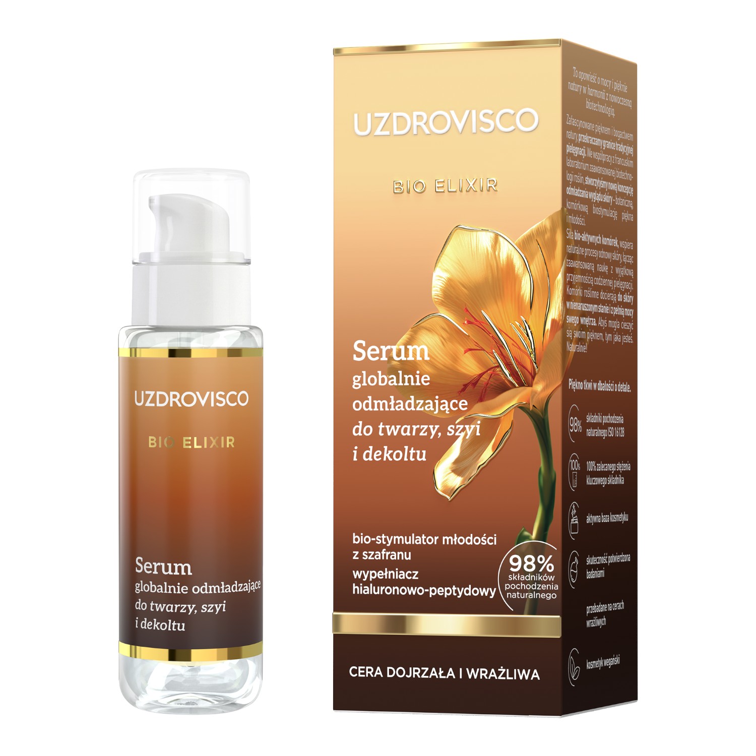 Uzdrovisco Bio Elixir Serum odmładzające do twarzy, szyi i dekoltu, 30 ml