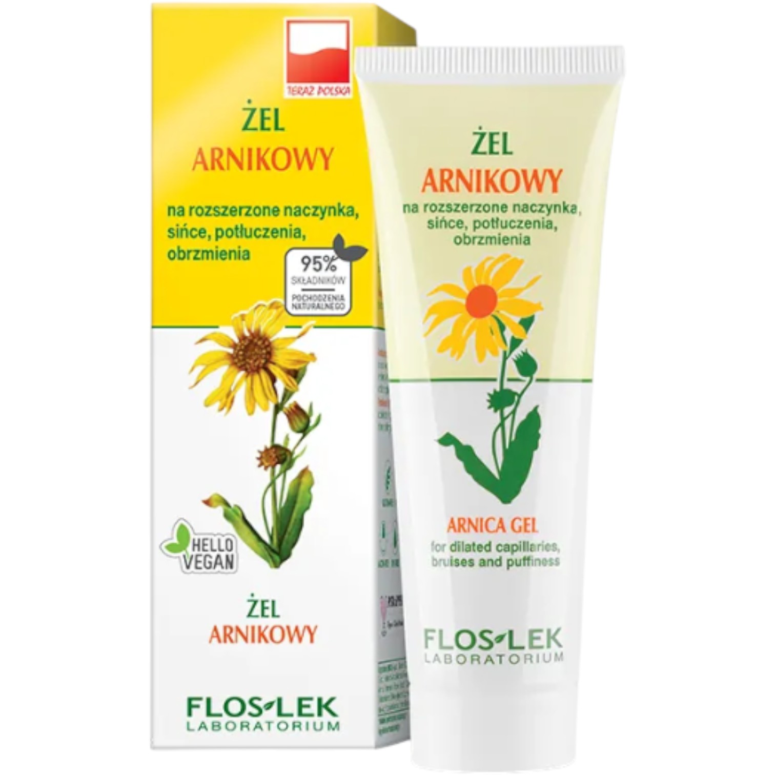 Flos-Lek Arnika Żel arnikowy na rozszerzone naczynka, sińce, potłuczenia, obrzmienia, 50 ml