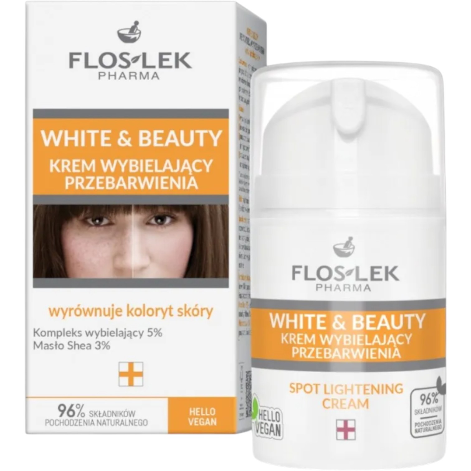 Flos-Lek White & Beauty Krem wybielający przebarwienia, 50 ml