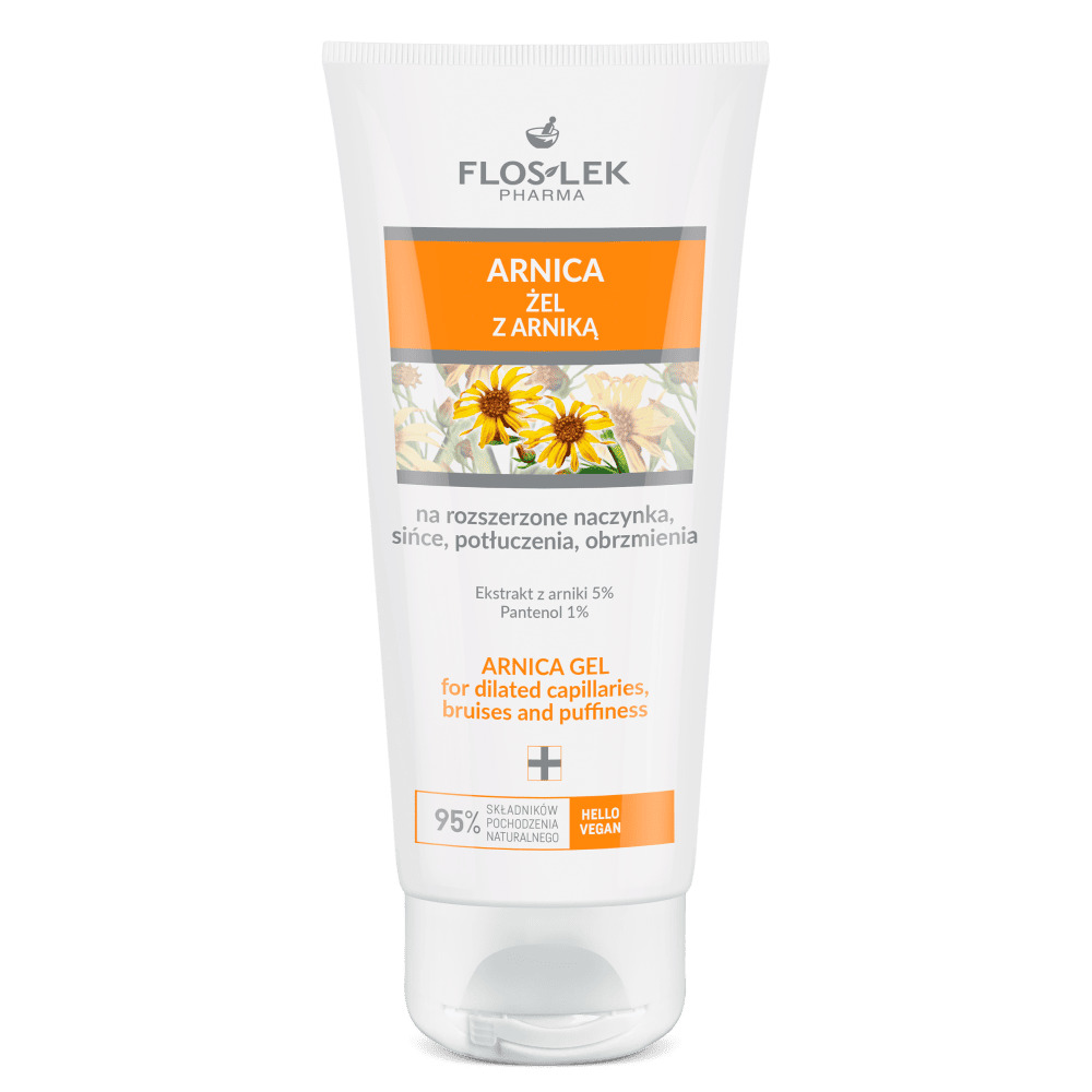 FLOSLEK PHARMA ARNICA Żel z arniką na rozszerzone naczynka, sińce, potłuczenia, obrzmienia 200 ml