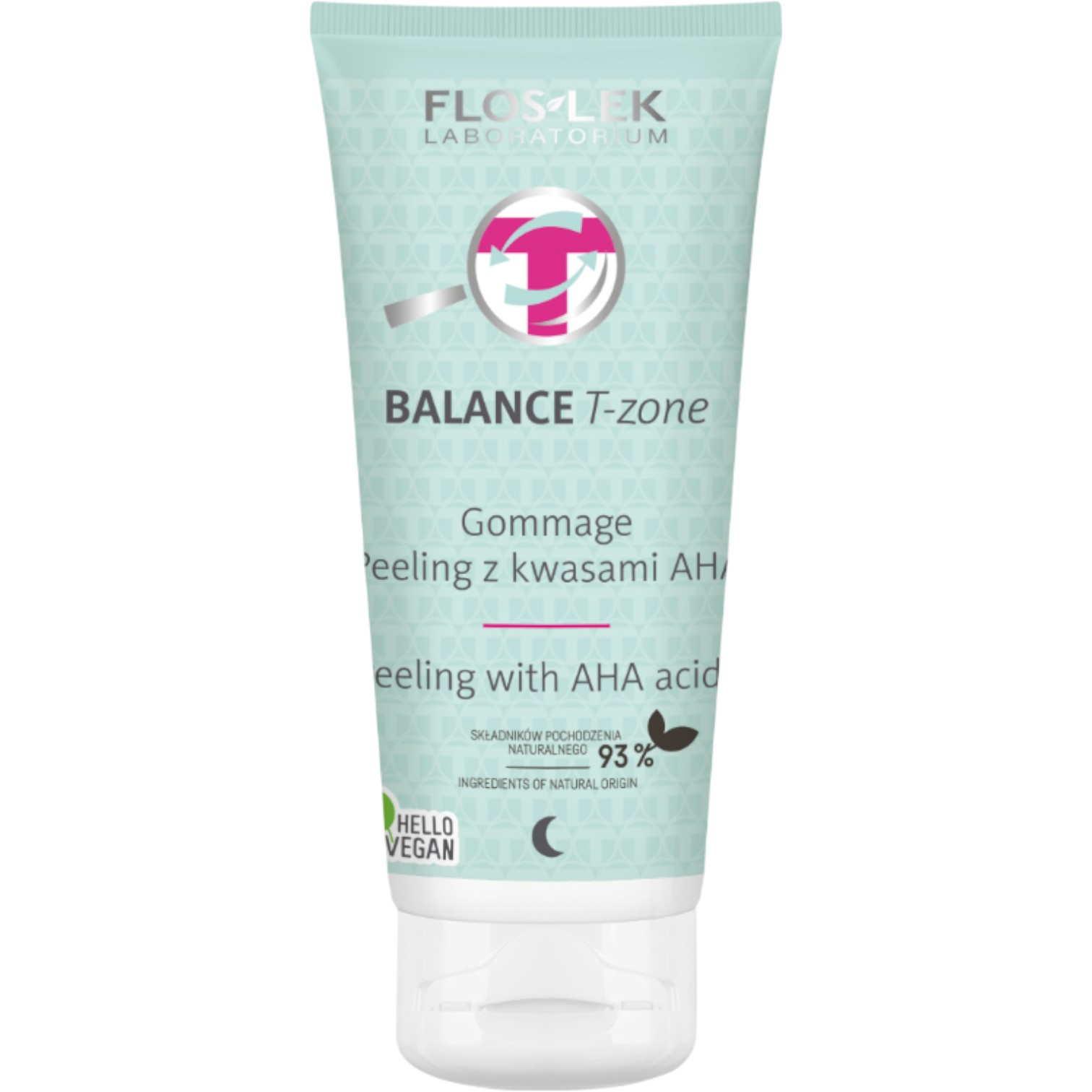 FlosLek Balance T-zone Gommage, Peeling z kwasami AHA