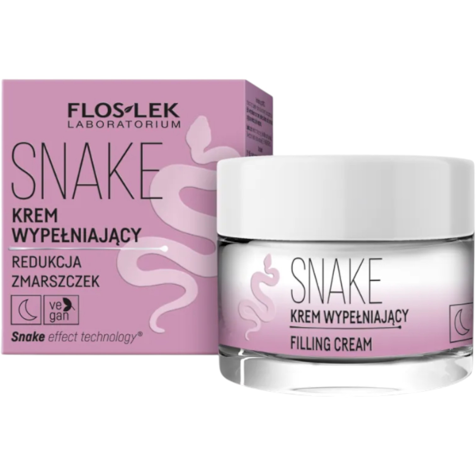 Flos-Lek Snake Krem wypełniający na noc, 50 ml