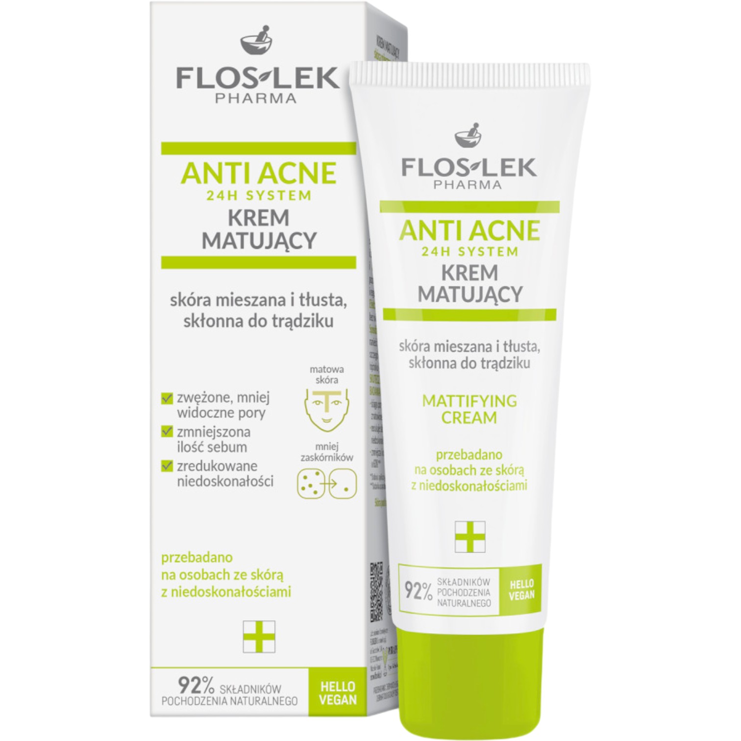 Flos-Lek Anti Acne 24h System Krem matujący, 50 ml