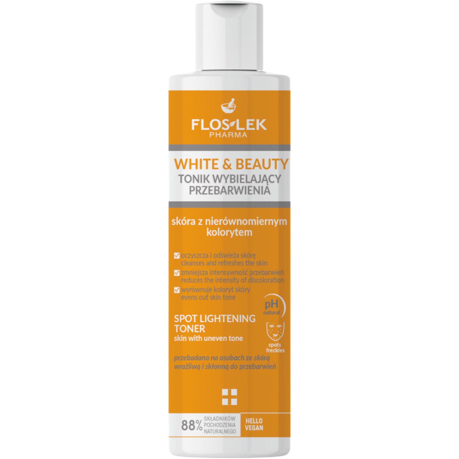 Flos-Lek White & Beauty Tonik wybielający przebarwienia, 225 ml