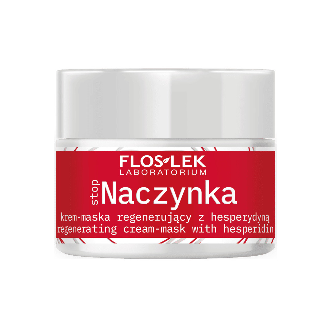 FLOSLEK LABORATORIUM stopNACZYNKA Krem-maska regenerujący z hesperydyną na noc, 50 ml
