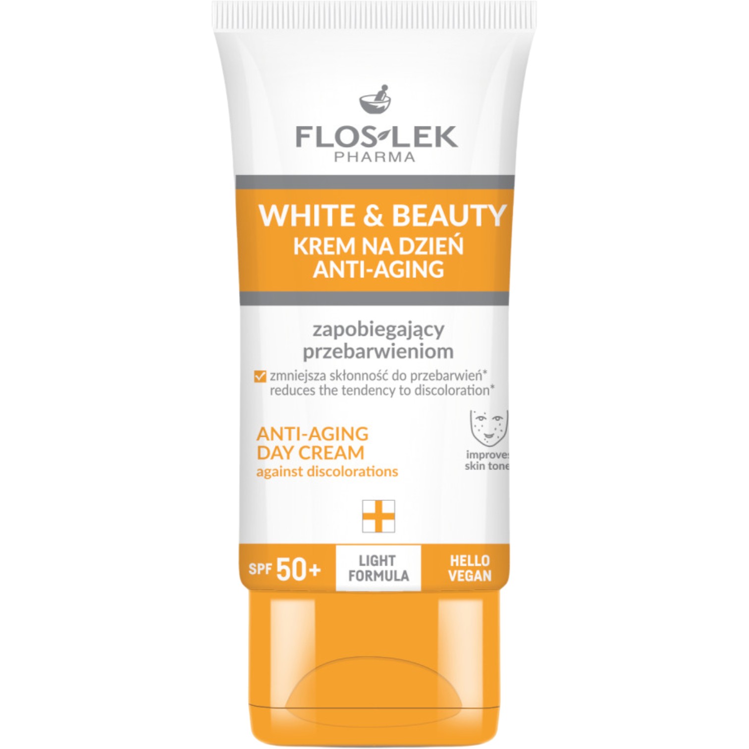 Flos-Lek White & Beauty Krem na dzień anti-aging zapobiegający przebarwieniom, SPF50  30 ml
