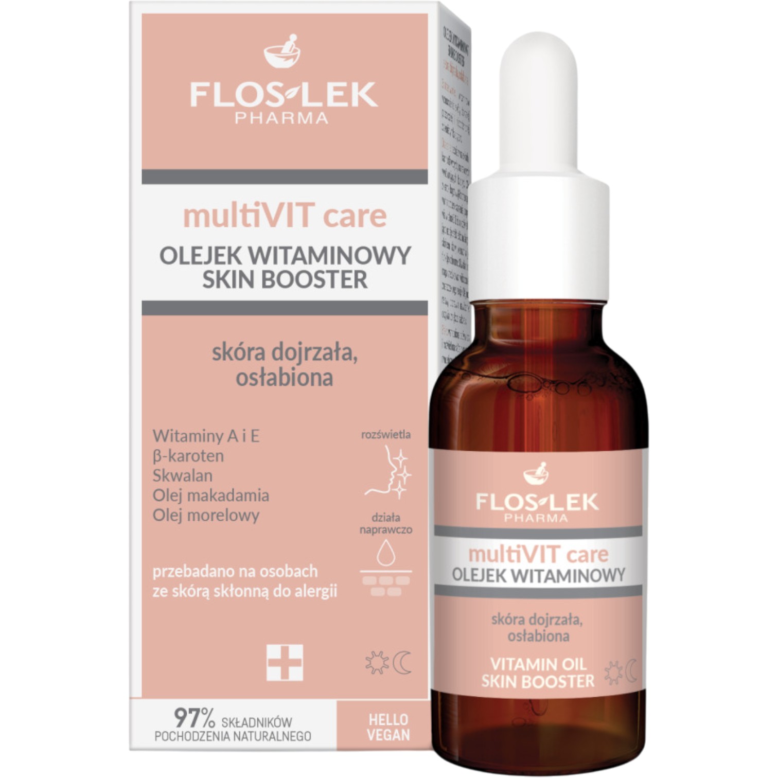 Flos-Lek Multi Vit Care Olejek witaminowy Skin Booster, 30 ml