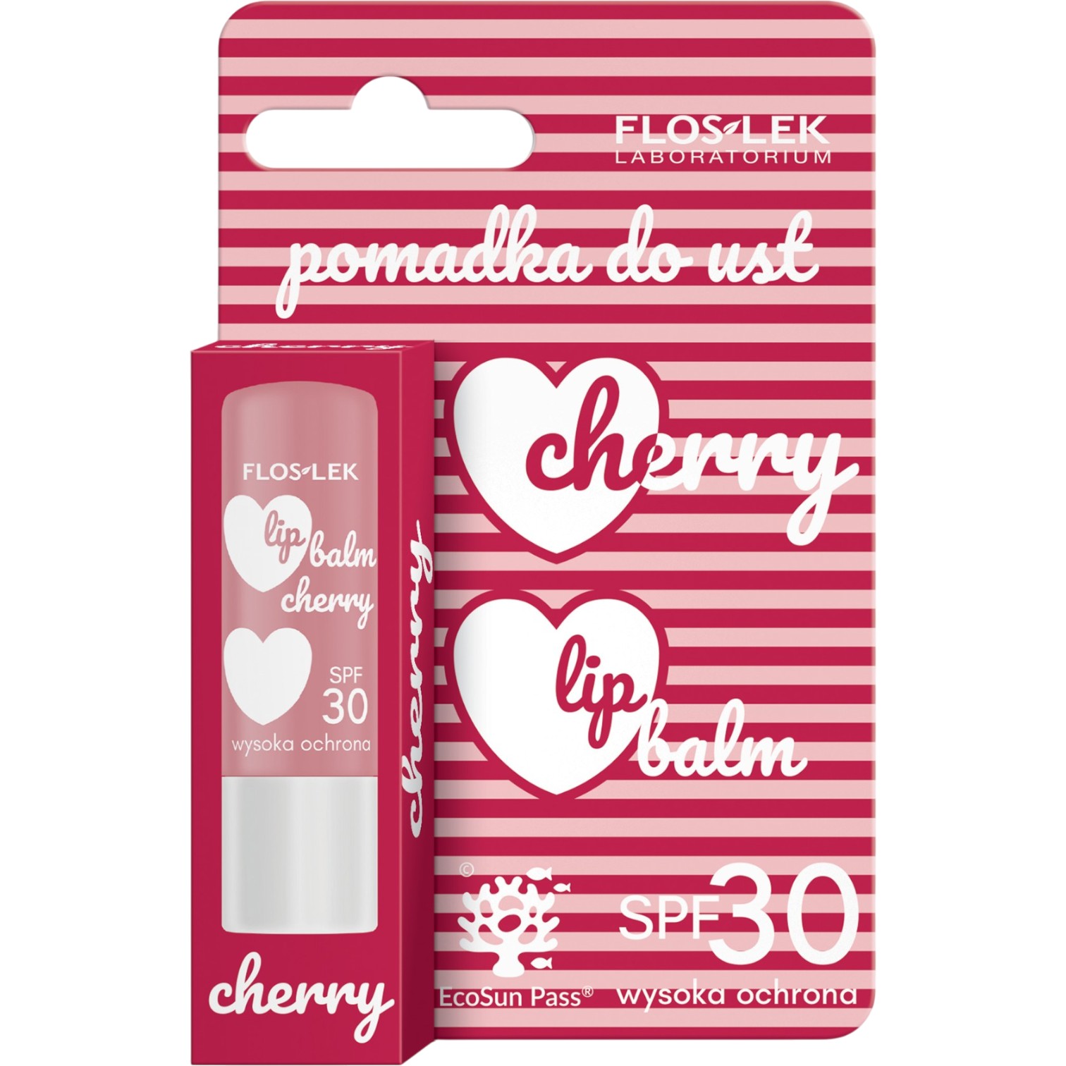 Flos-Lek Lip Care Cherry Pomadka do ust, SPF30, 4 g