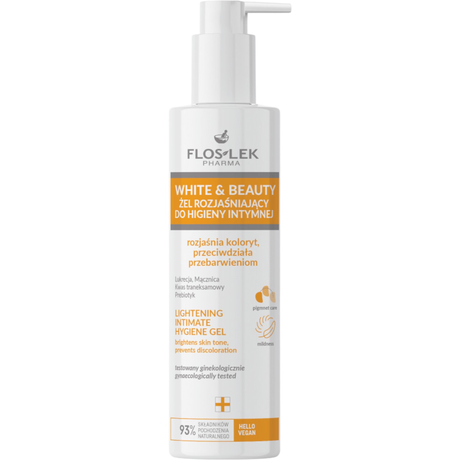 Flos-Lek White & Beauty Żel rozjaśniający do higieny intymnej, 225 ml