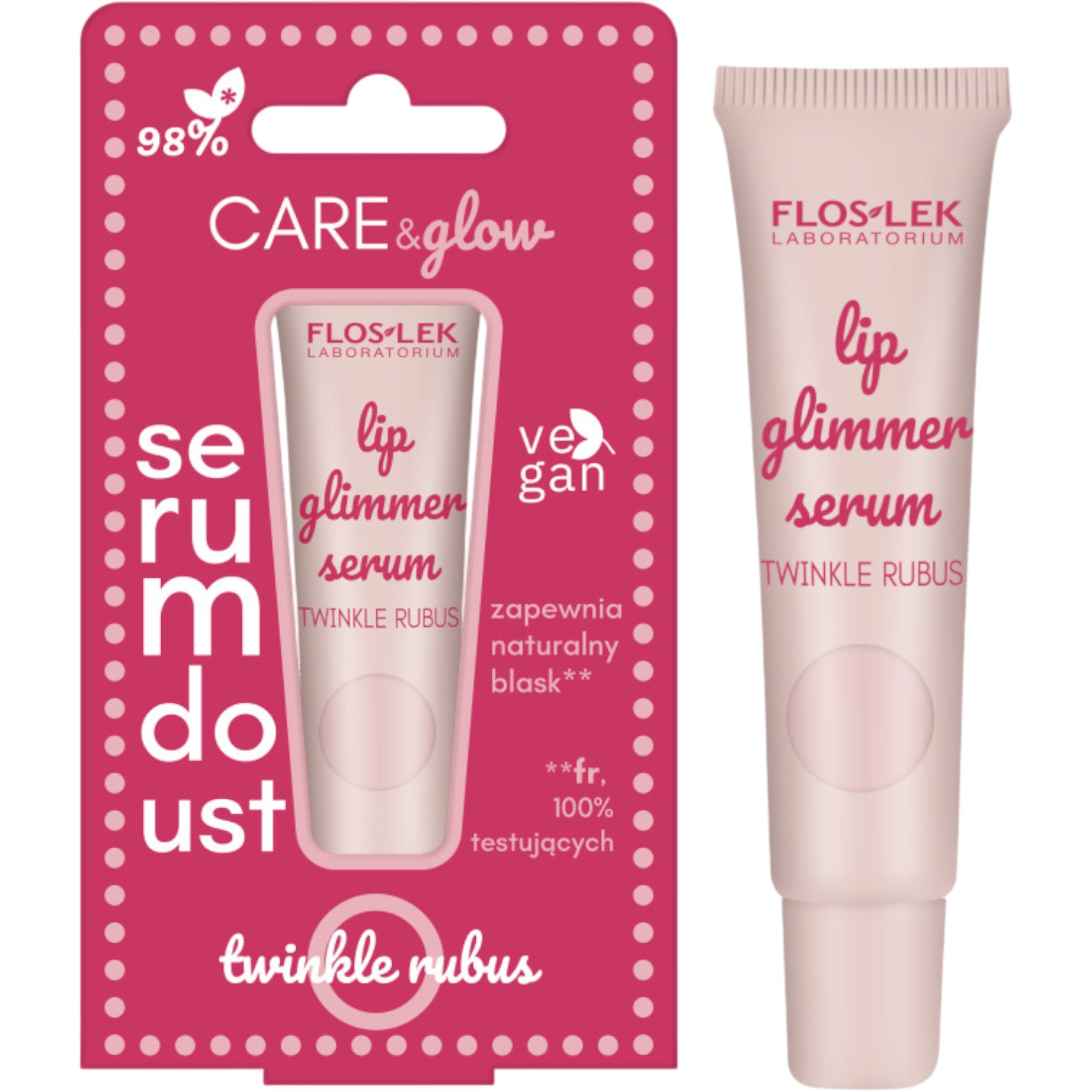 Flos-Lek Lip Care Glimmer Serum do ust Twinkle Rubus, 14 g