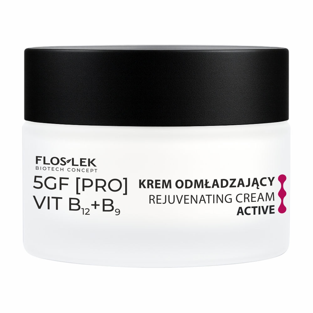 Flos-Lek 5GF [PRO] VIT B12+B9 Krem odmładzający do twarzy Active, 50 ml