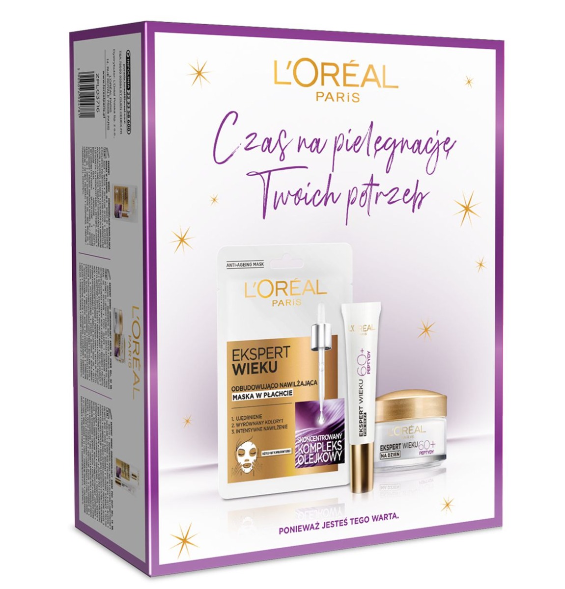 L’Oréal Ekspert Wieku 60+ (Krem na dzień + Krem pod oczy + Maska w płachcie 