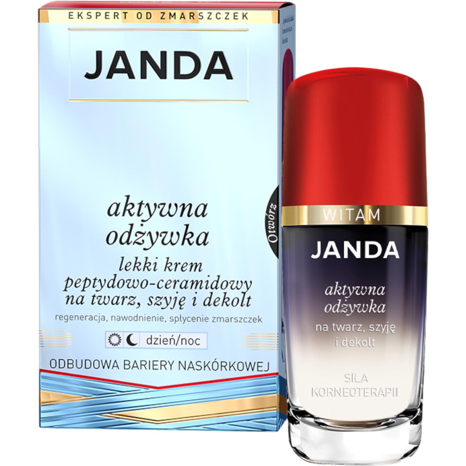 Janda Balsamo Attivo Crema leggera peptidica e ceramidica per viso, collo e décolleté