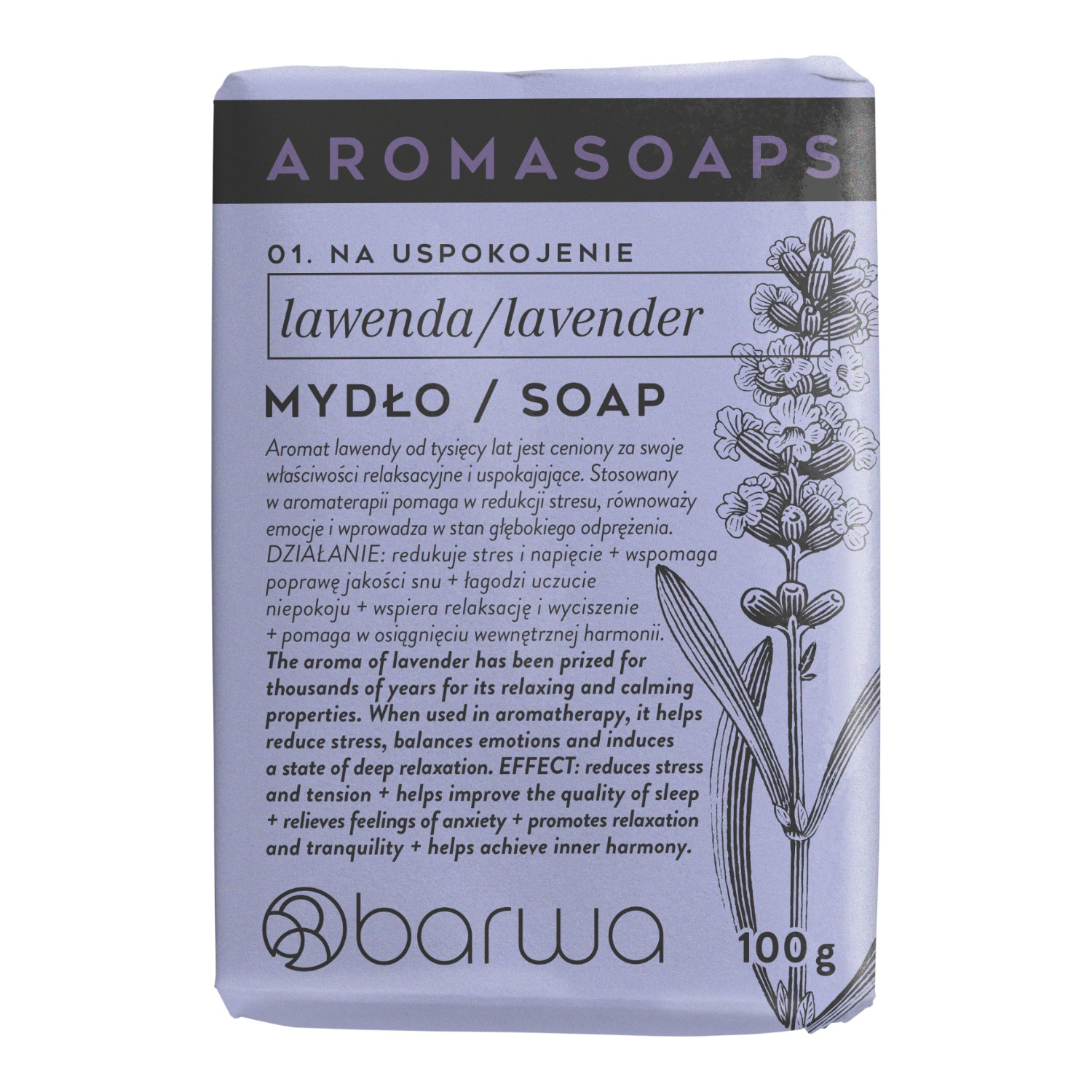 Barwa Aroma Soaps Mydło w kostce Lawenda 