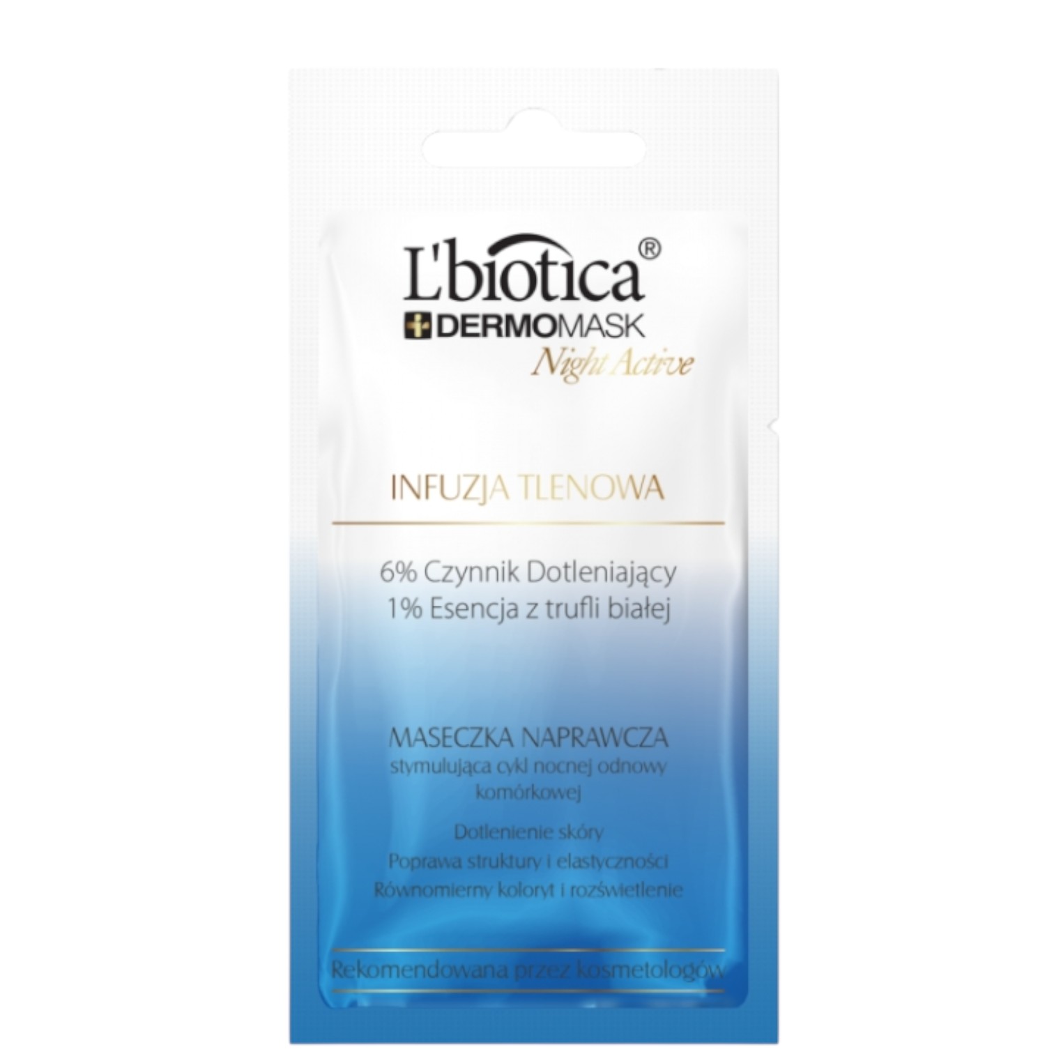 L'biotica Dermomask Night Active Maschera, Infusione di ossigeno 12 ml
