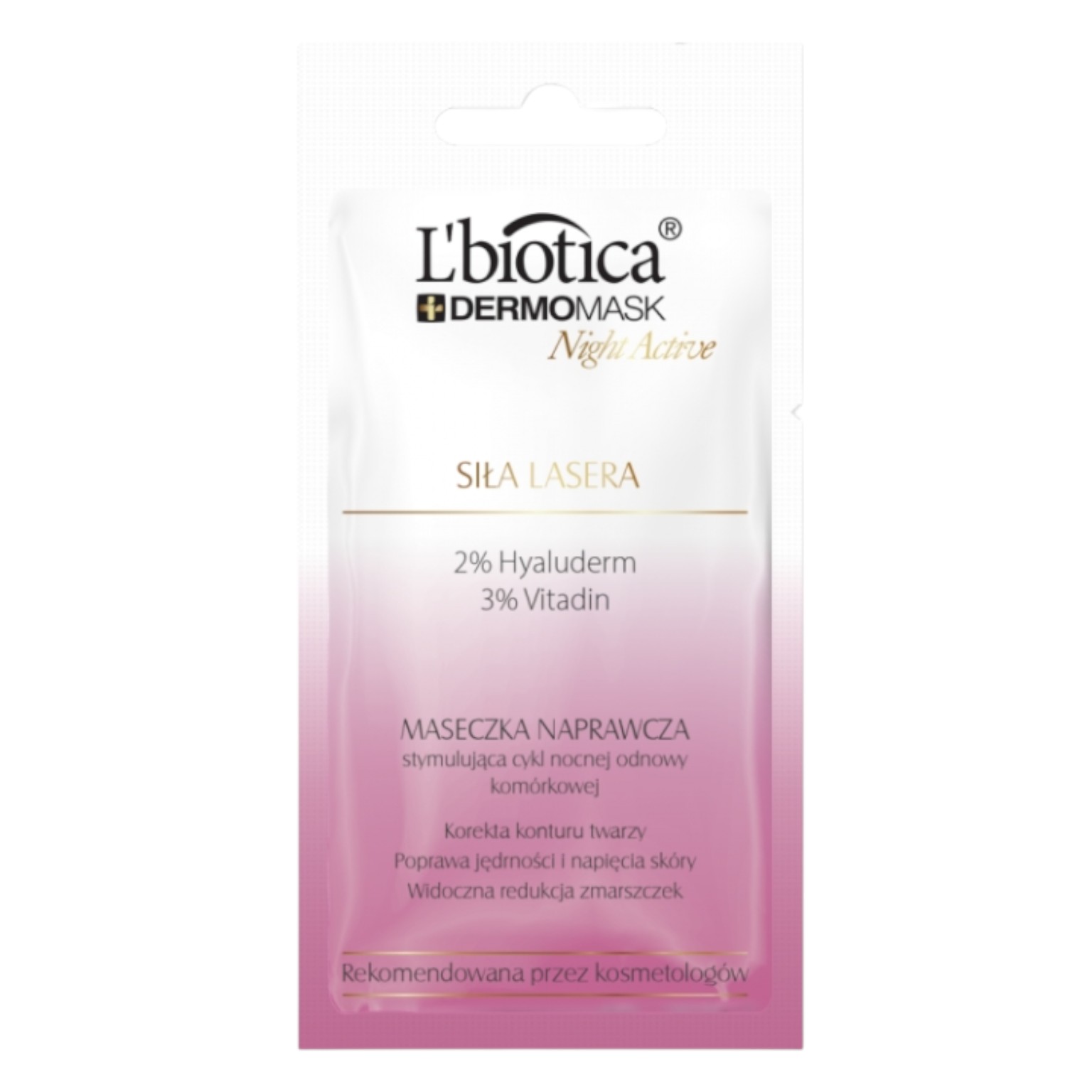 L'biotica Dermomask Night Active Maseczka do twarzy Siła lasera 