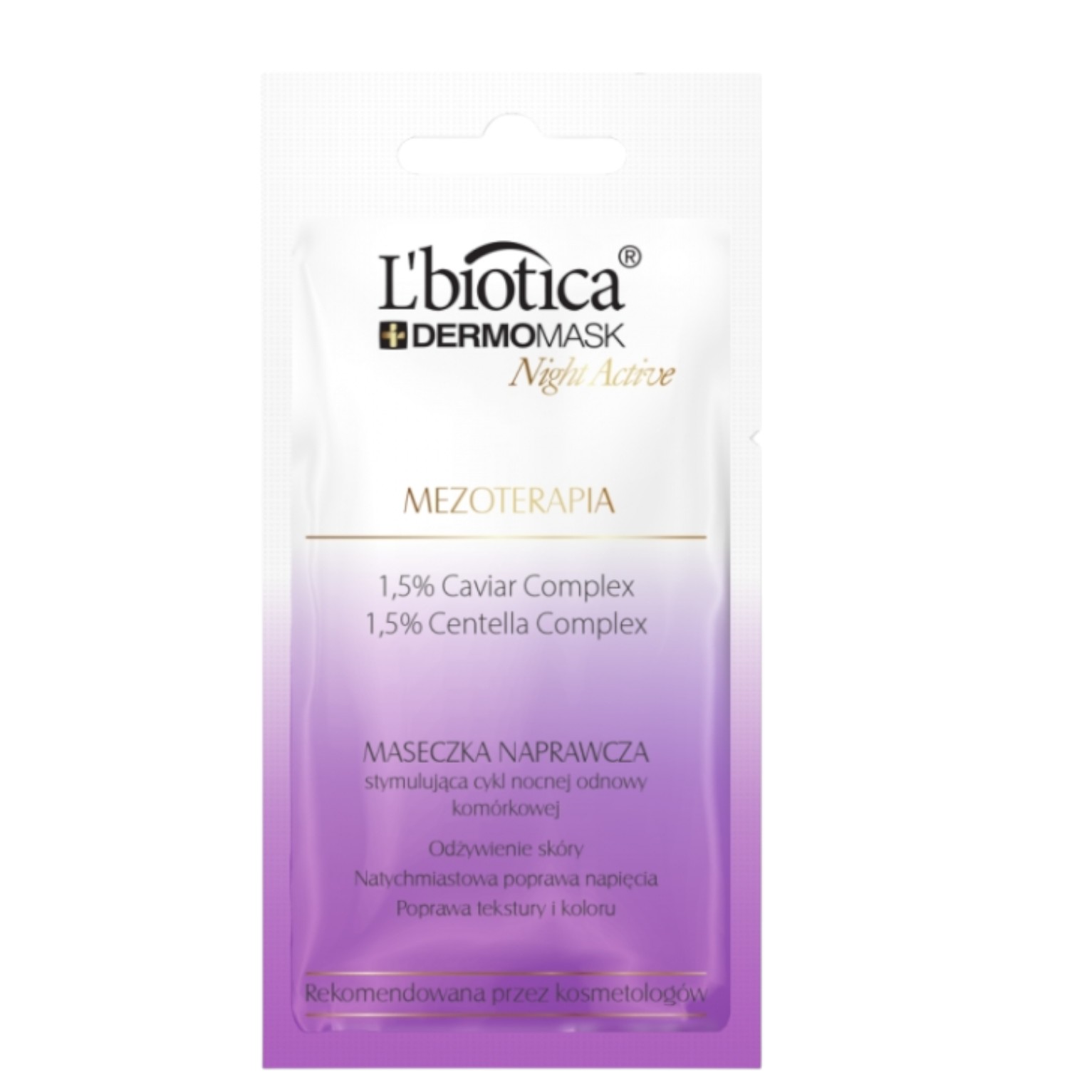 L'biotica Dermomask Night Active Maseczka do twarzy Mezoterapia 